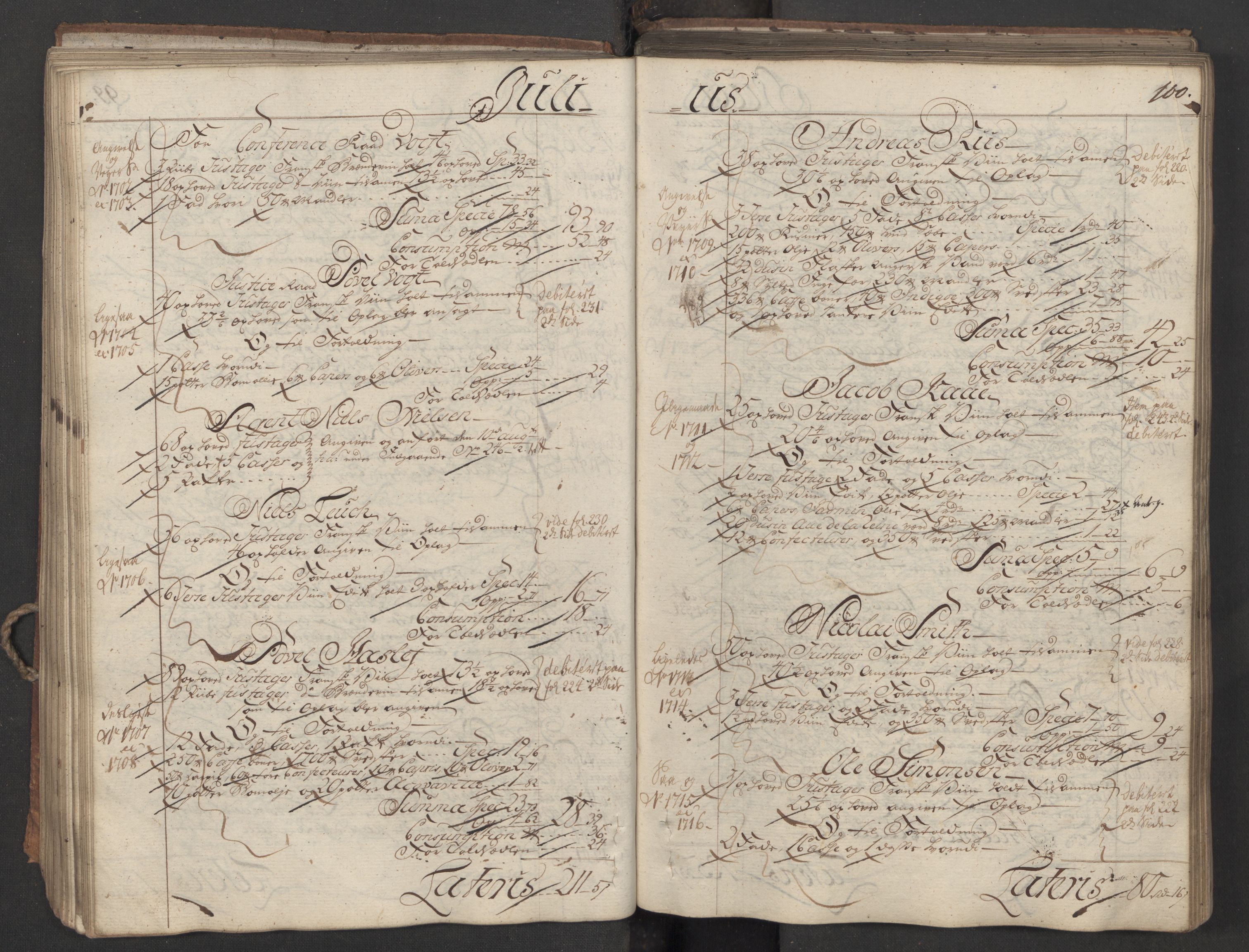 Generaltollkammeret, tollregnskaper, AV/RA-EA-5490/R06/L0037/0001: Tollregnskaper Kristiania / Inngående hovedtollbok, 1756, p. 99b-100a