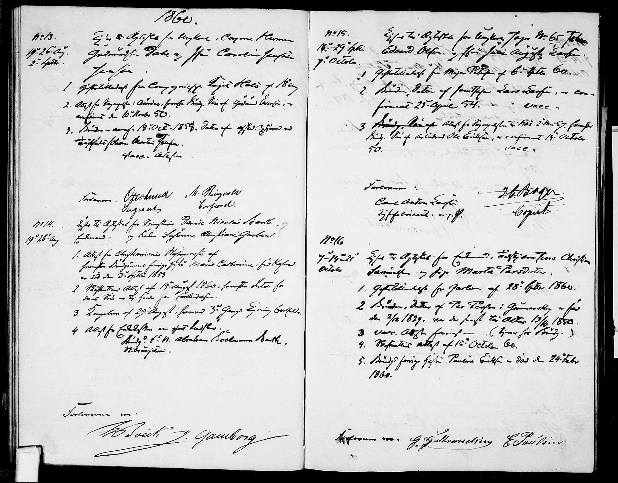 Garnisonsmenigheten Kirkebøker, AV/SAO-A-10846/H/Ha/L0006: Banns register no. I 6, 1856-1872