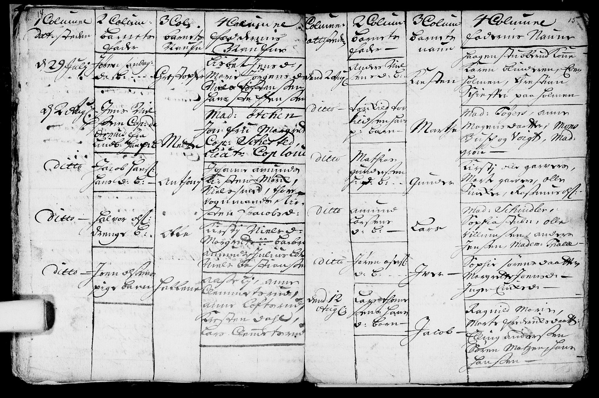 Aker prestekontor kirkebøker, AV/SAO-A-10861/F/L0002: Parish register (official) no. 2, 1714-1720, p. 14-15