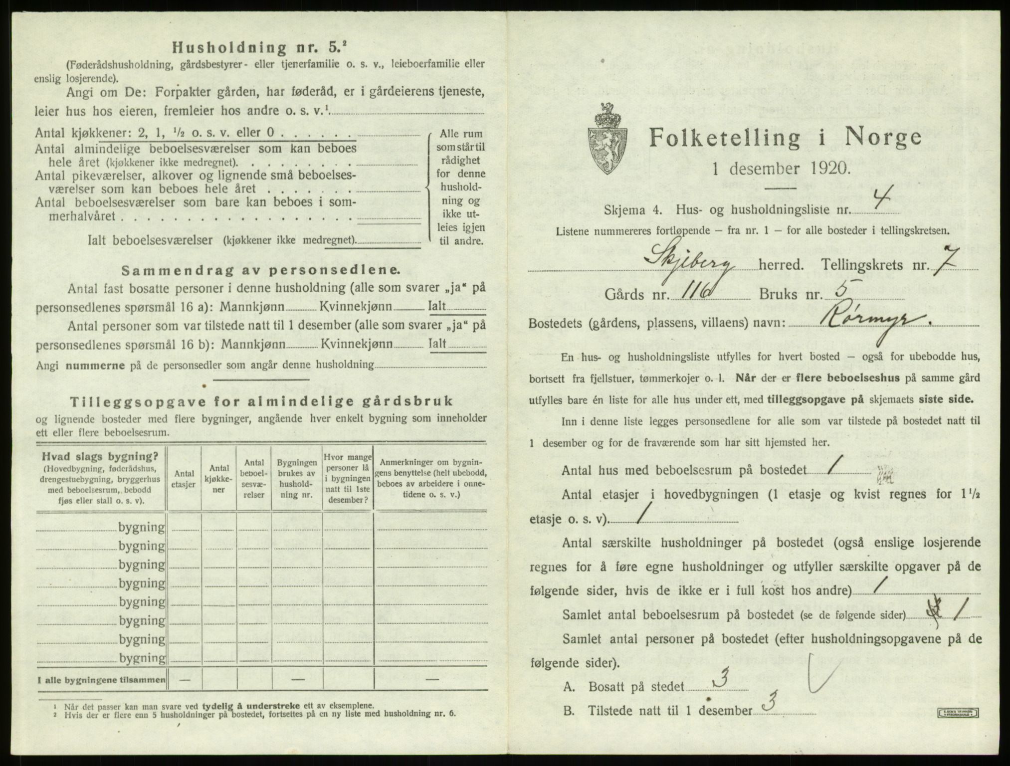 SAO, 1920 census for Skjeberg, 1920, p. 899