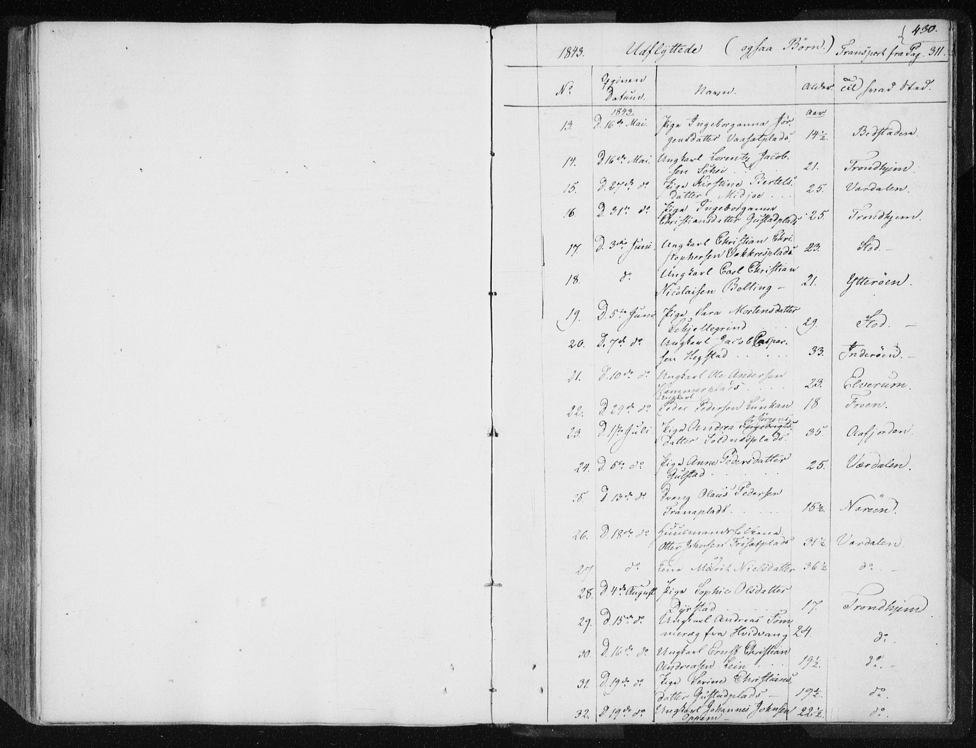 Ministerialprotokoller, klokkerbøker og fødselsregistre - Nord-Trøndelag, SAT/A-1458/735/L0339: Parish register (official) no. 735A06 /1, 1836-1848, p. 430