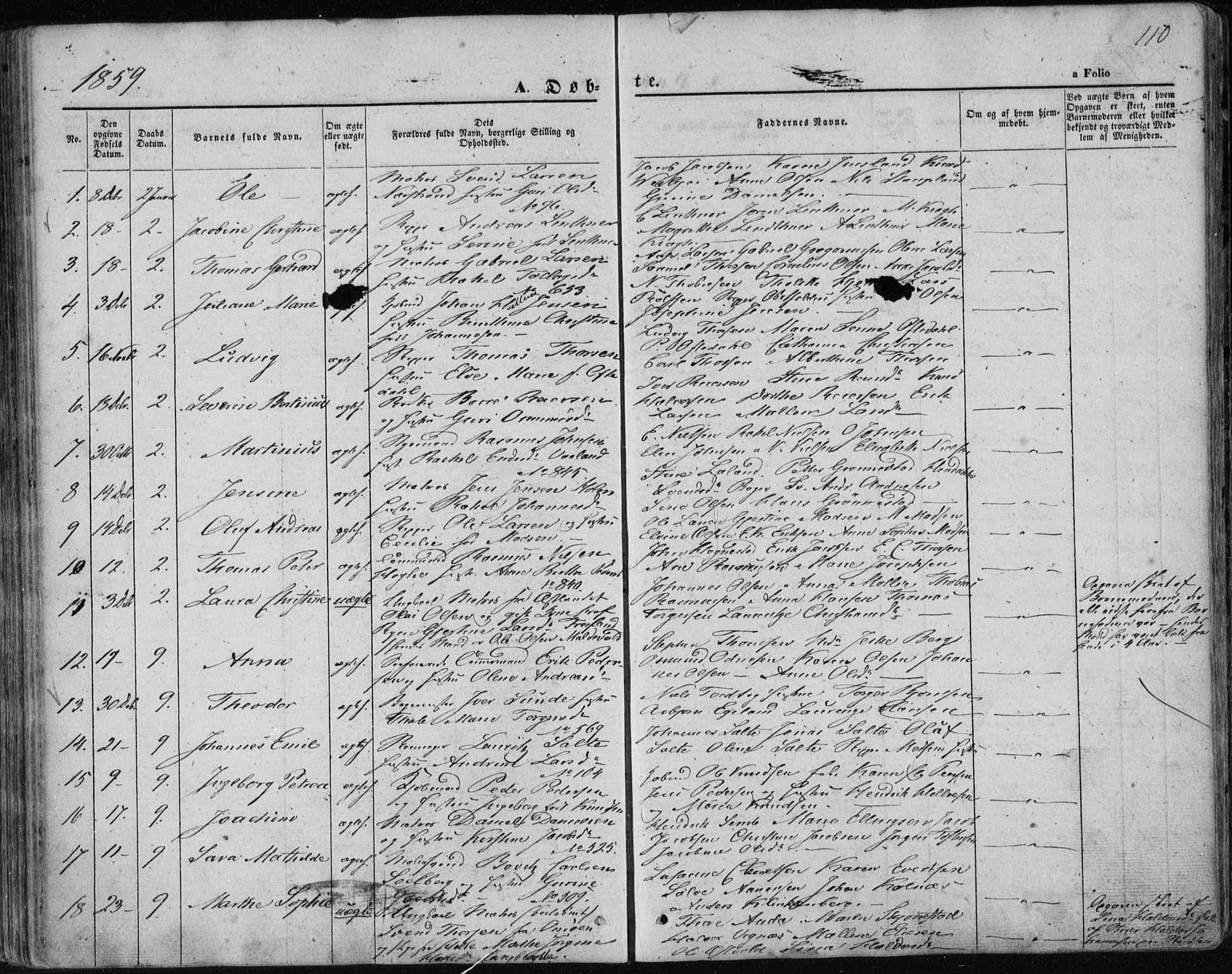 Domkirken sokneprestkontor, SAST/A-101812/001/30/30BA/L0017: Parish register (official) no. A 16, 1855-1867, p. 110