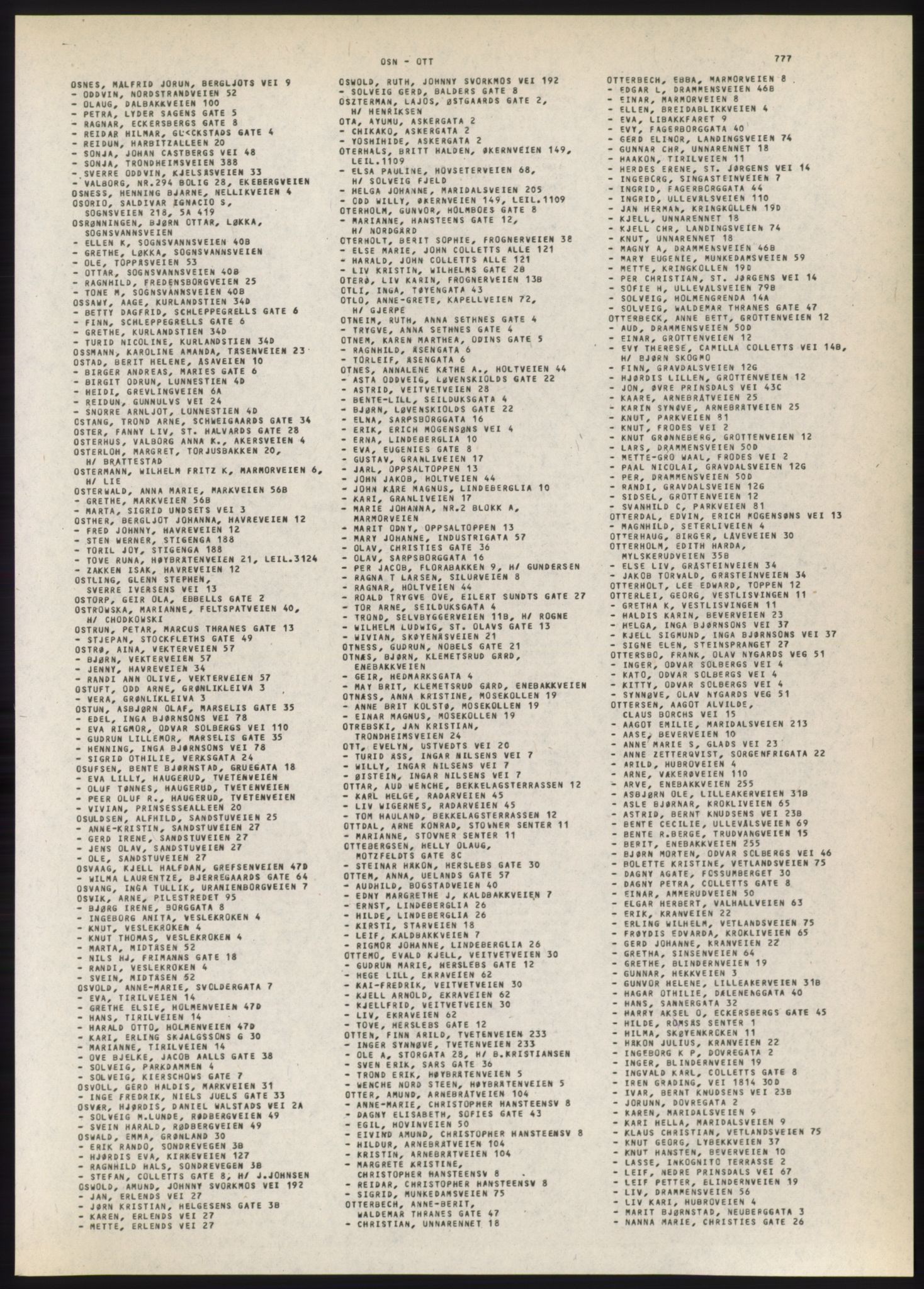 Kristiania/Oslo adressebok, PUBL/-, 1980-1981, p. 777