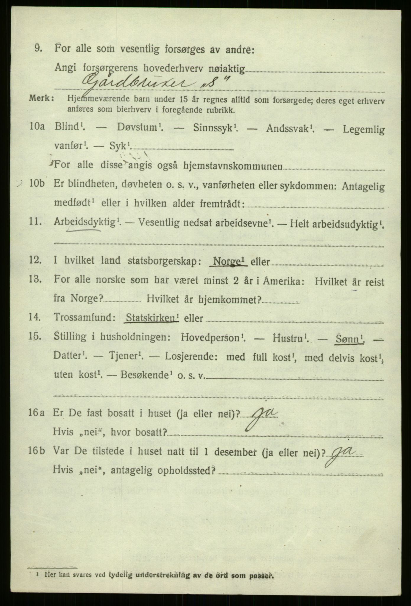 SAB, 1920 census for Naustdal, 1920, p. 5338