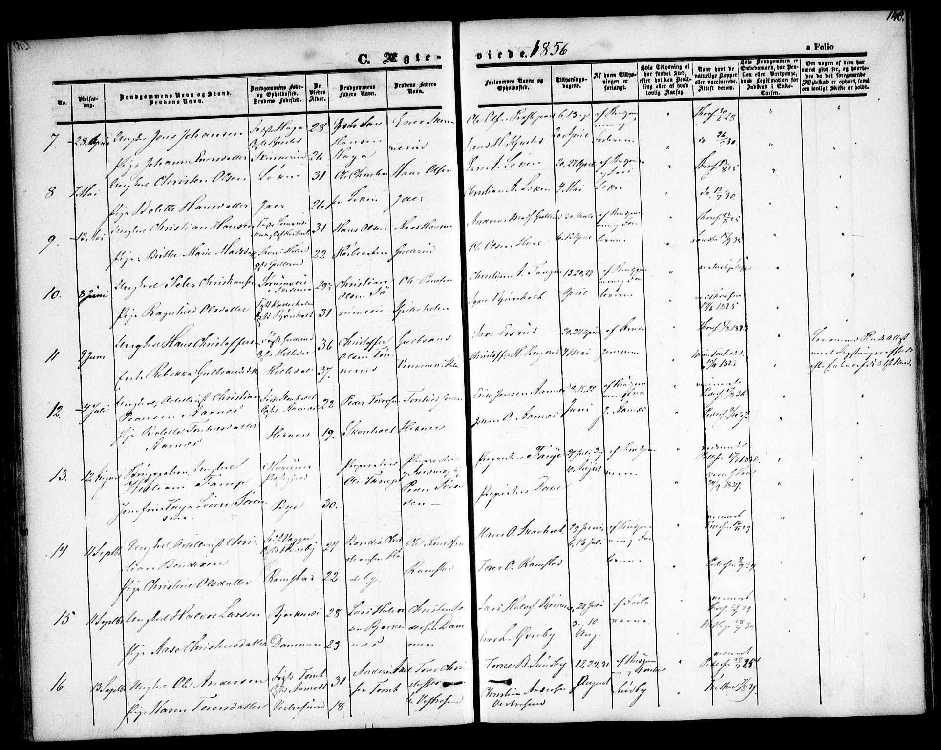 Fet prestekontor Kirkebøker, AV/SAO-A-10370a/F/Fa/L0010: Parish register (official) no. I 10, 1847-1859, p. 140