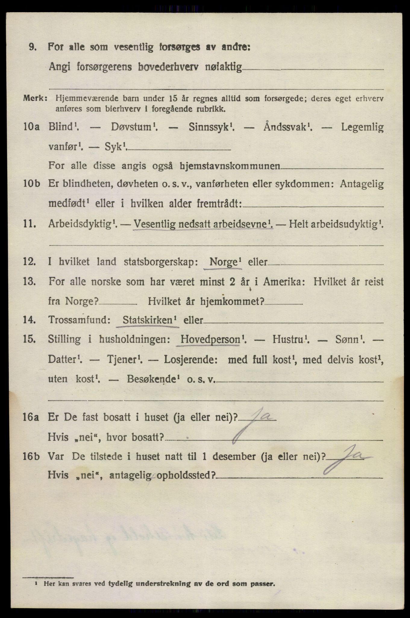 SAKO, 1920 census for Brunlanes, 1920, p. 9586