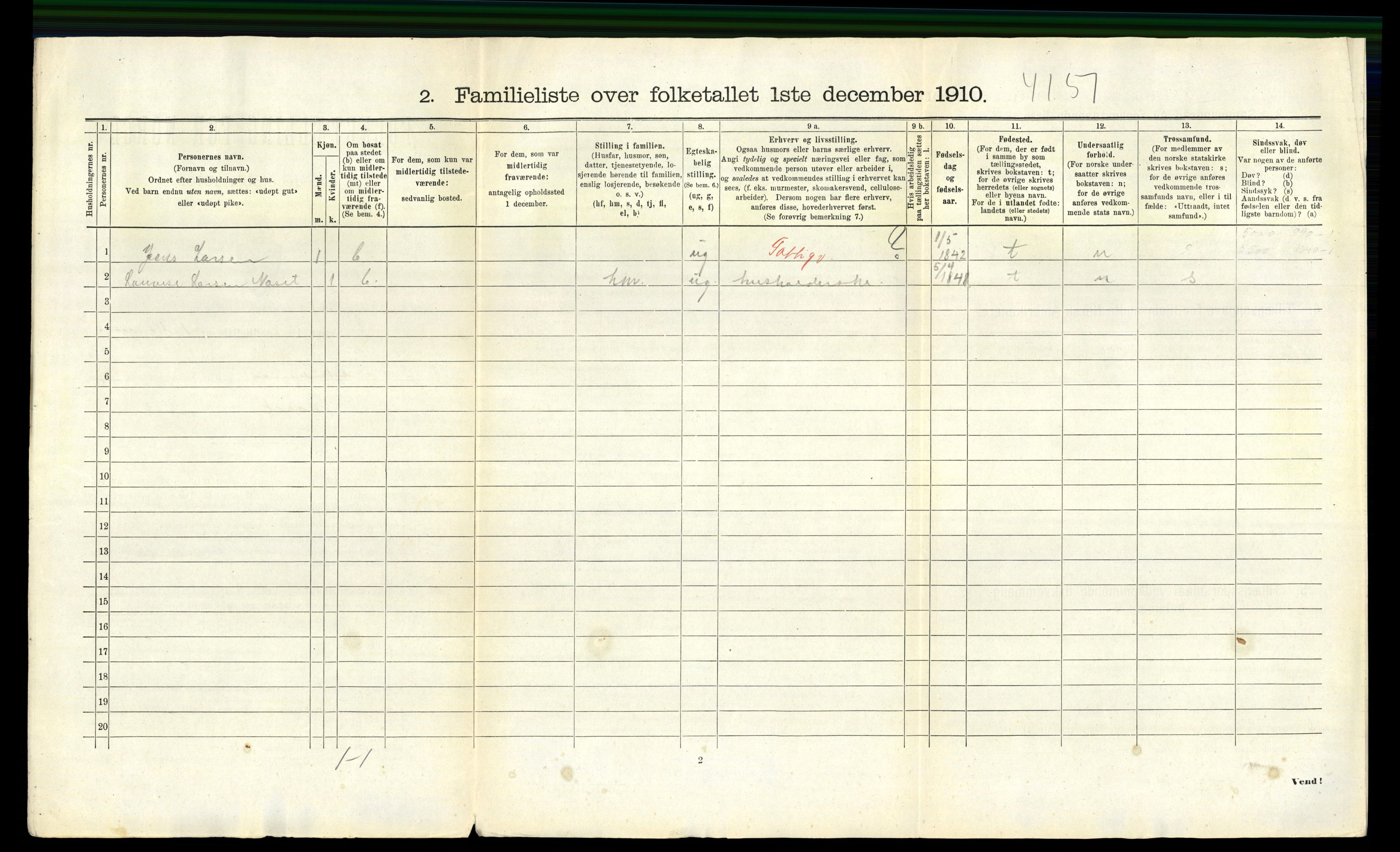 RA, 1910 census for Skudeneshavn, 1910, p. 30