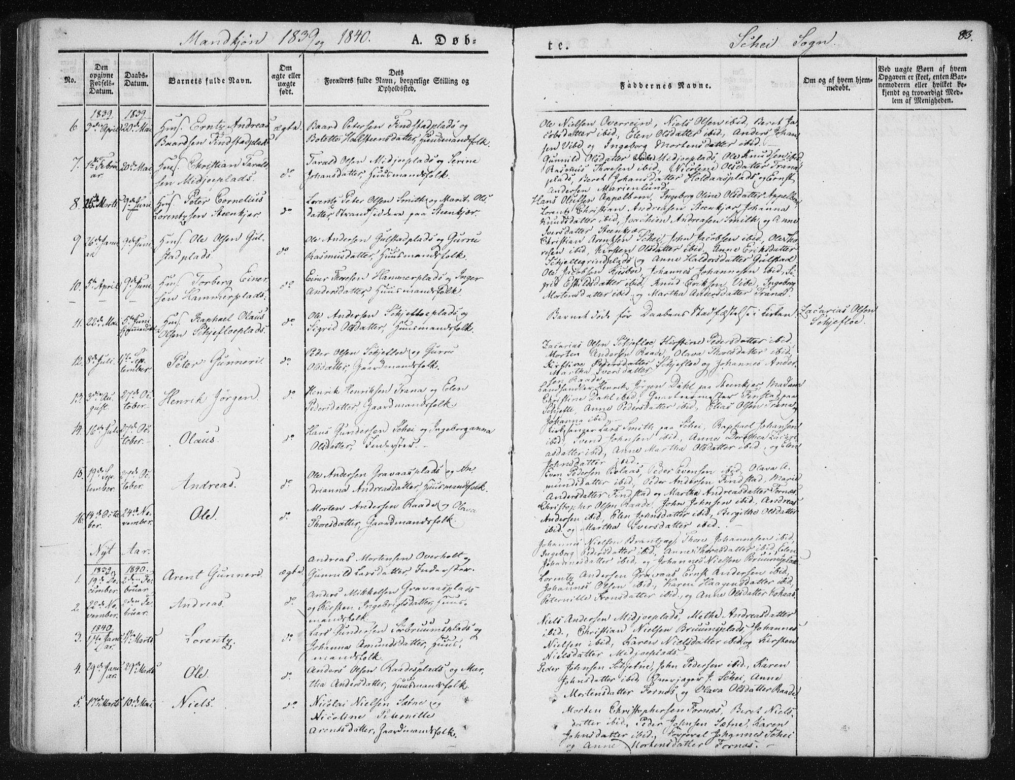 Ministerialprotokoller, klokkerbøker og fødselsregistre - Nord-Trøndelag, SAT/A-1458/735/L0339: Parish register (official) no. 735A06 /2, 1836-1848, p. 83