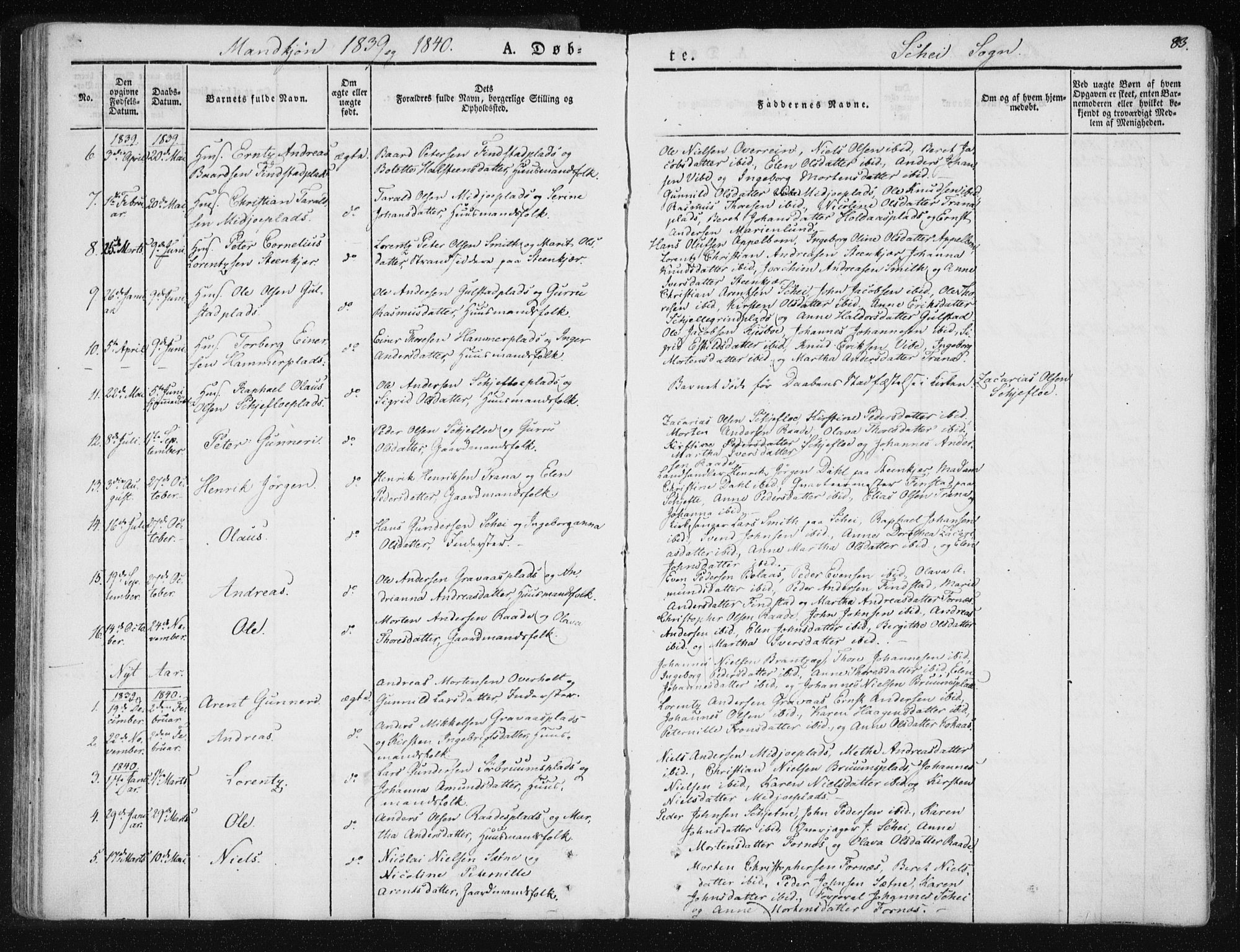 Ministerialprotokoller, klokkerbøker og fødselsregistre - Nord-Trøndelag, AV/SAT-A-1458/735/L0339: Parish register (official) no. 735A06 /2, 1836-1848, p. 83