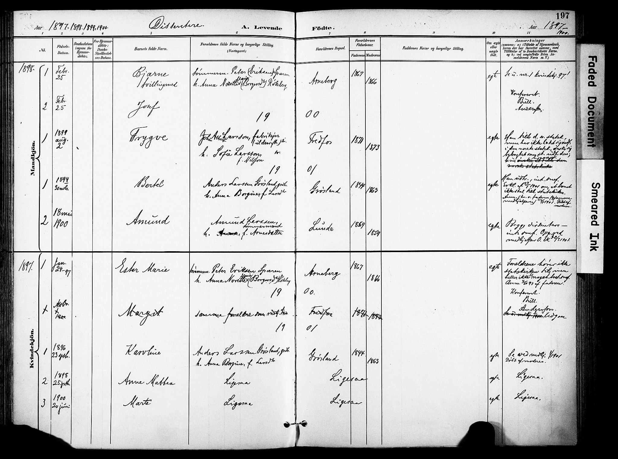 Eiker kirkebøker, SAKO/A-4/F/Fb/L0003: Parish register (official) no. II 3, 1896-1942, p. 197