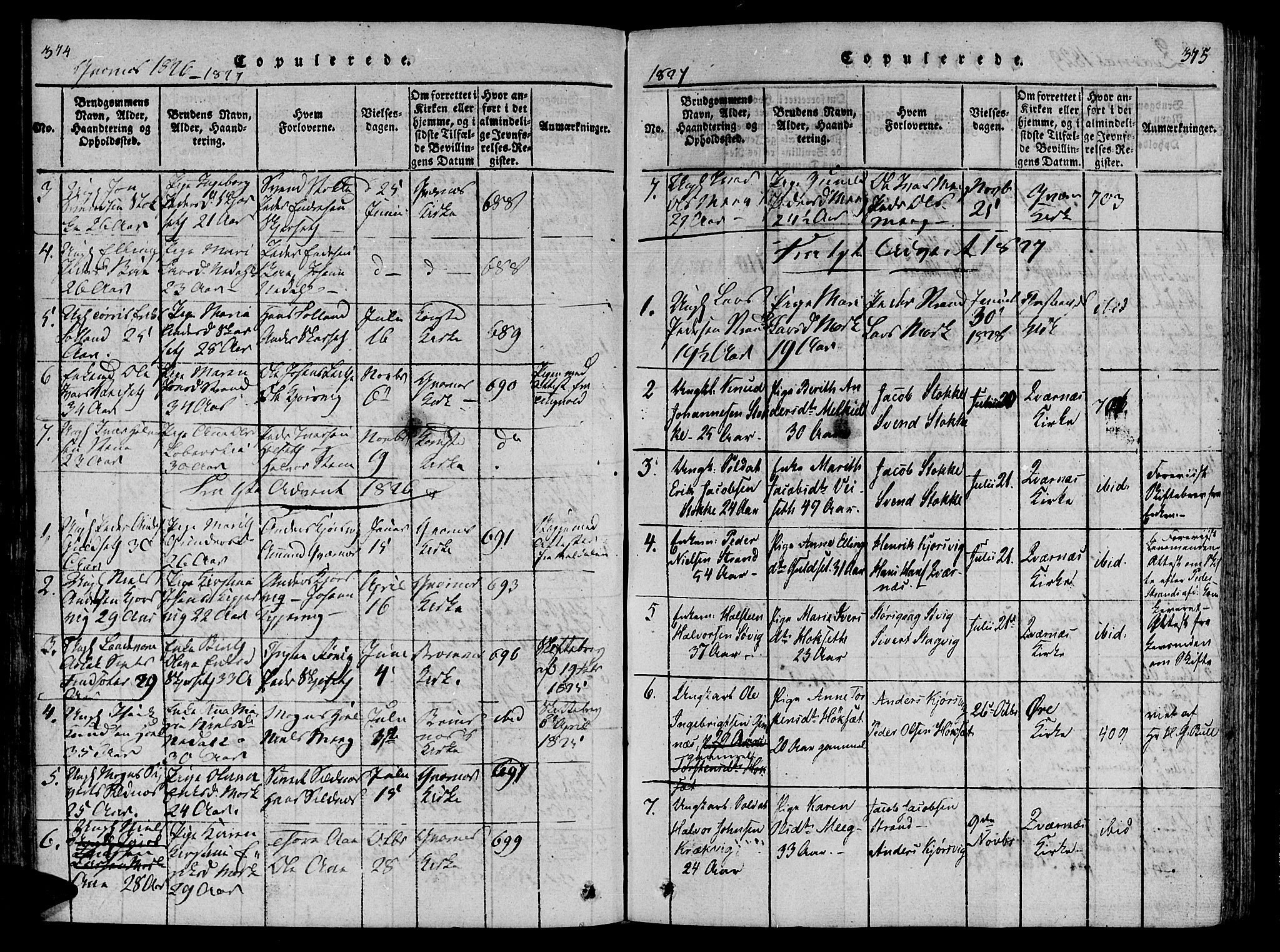 Ministerialprotokoller, klokkerbøker og fødselsregistre - Møre og Romsdal, SAT/A-1454/568/L0800: Parish register (official) no. 568A09 /1, 1819-1830, p. 374-375