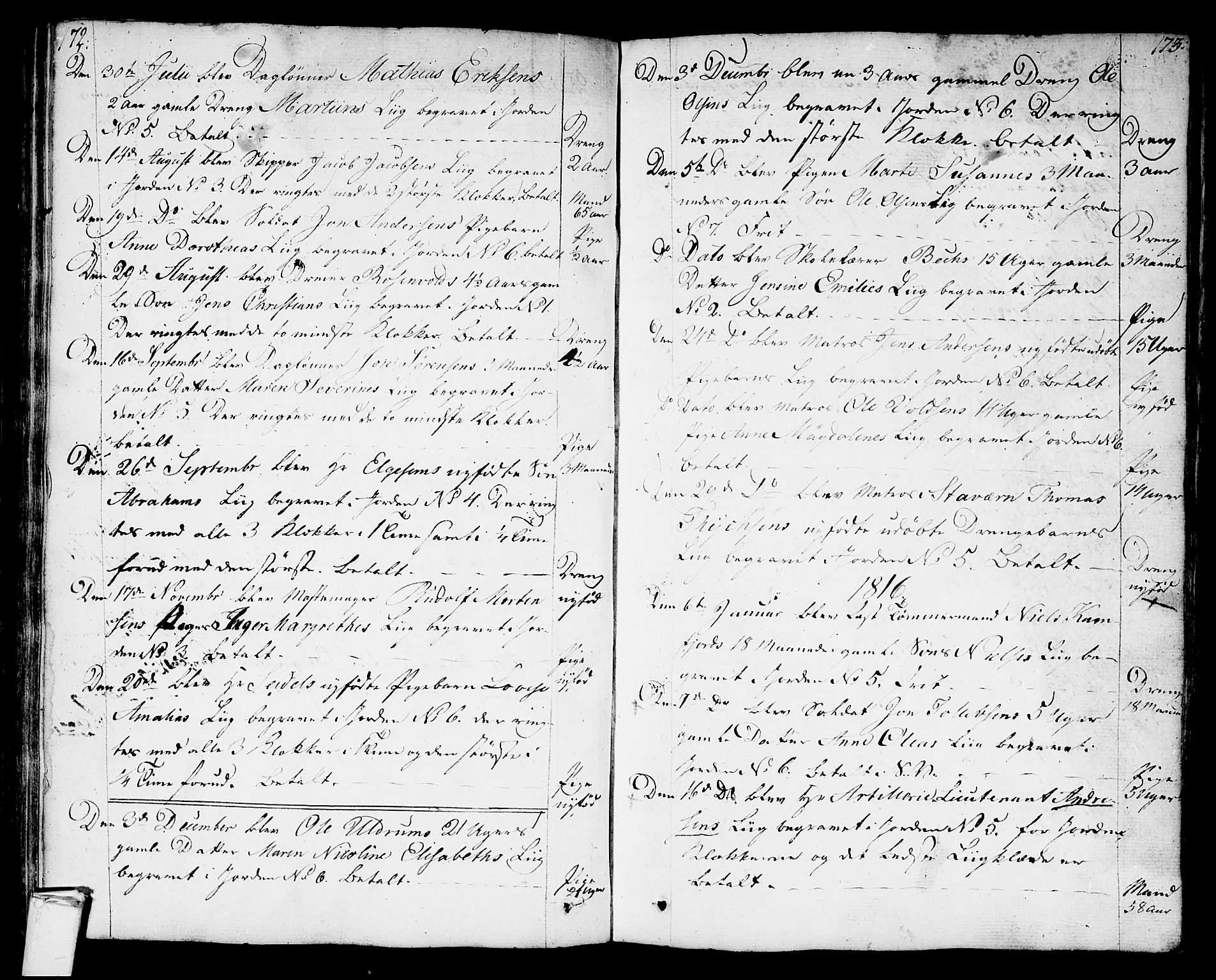 Stavern kirkebøker, AV/SAKO-A-318/F/Fa/L0004: Parish register (official) no. 4, 1809-1816, p. 172-173