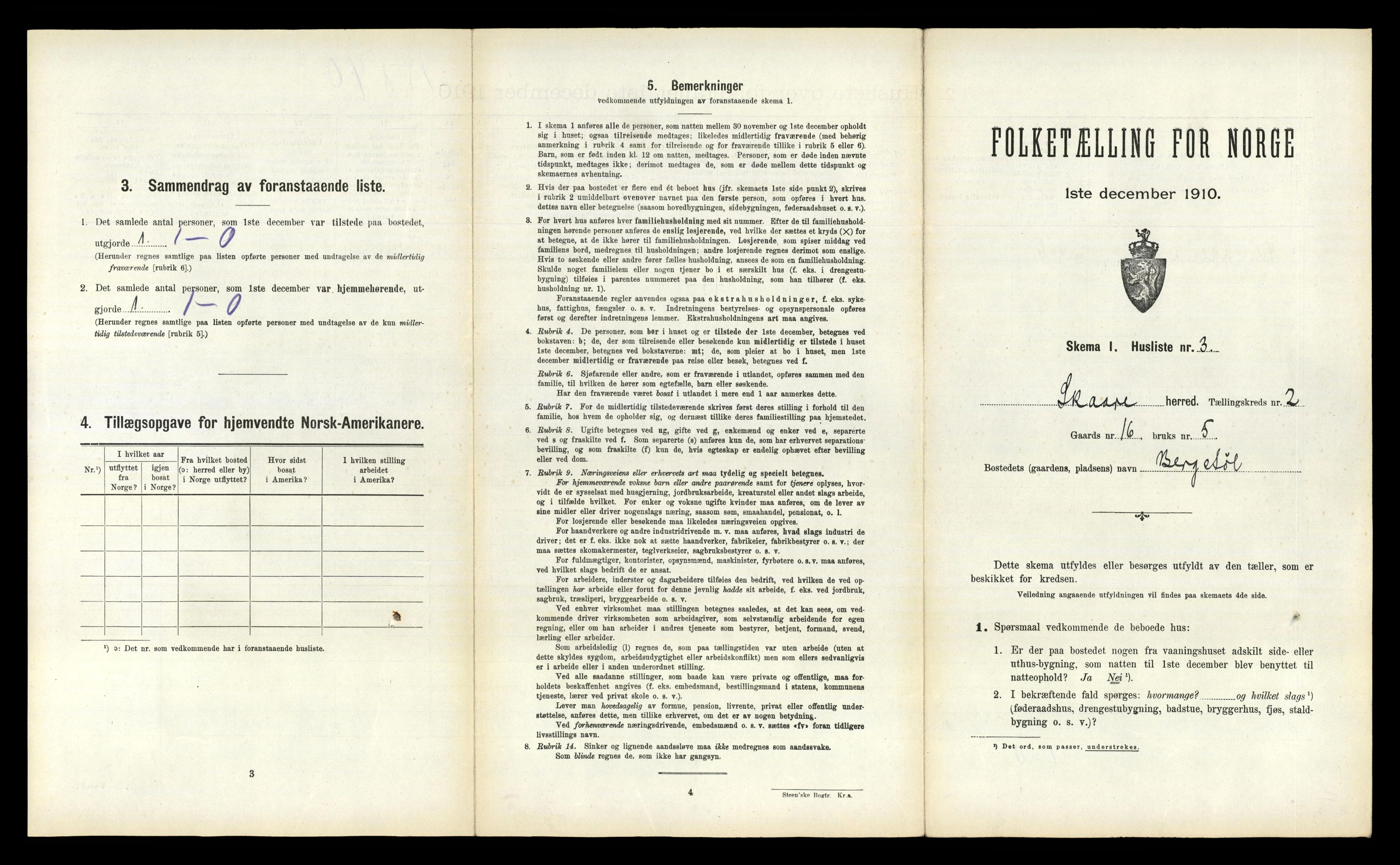 RA, 1910 census for Skåre, 1910, p. 92