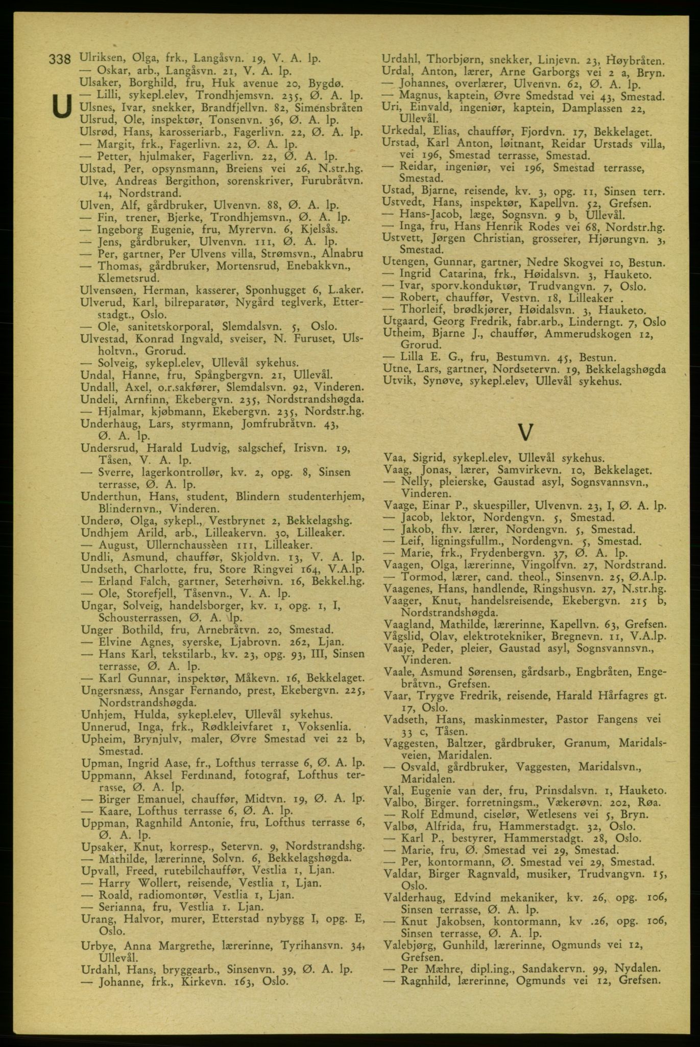 Aker adressebok/adressekalender, PUBL/001/A/006: Aker adressebok, 1937-1938, p. 338