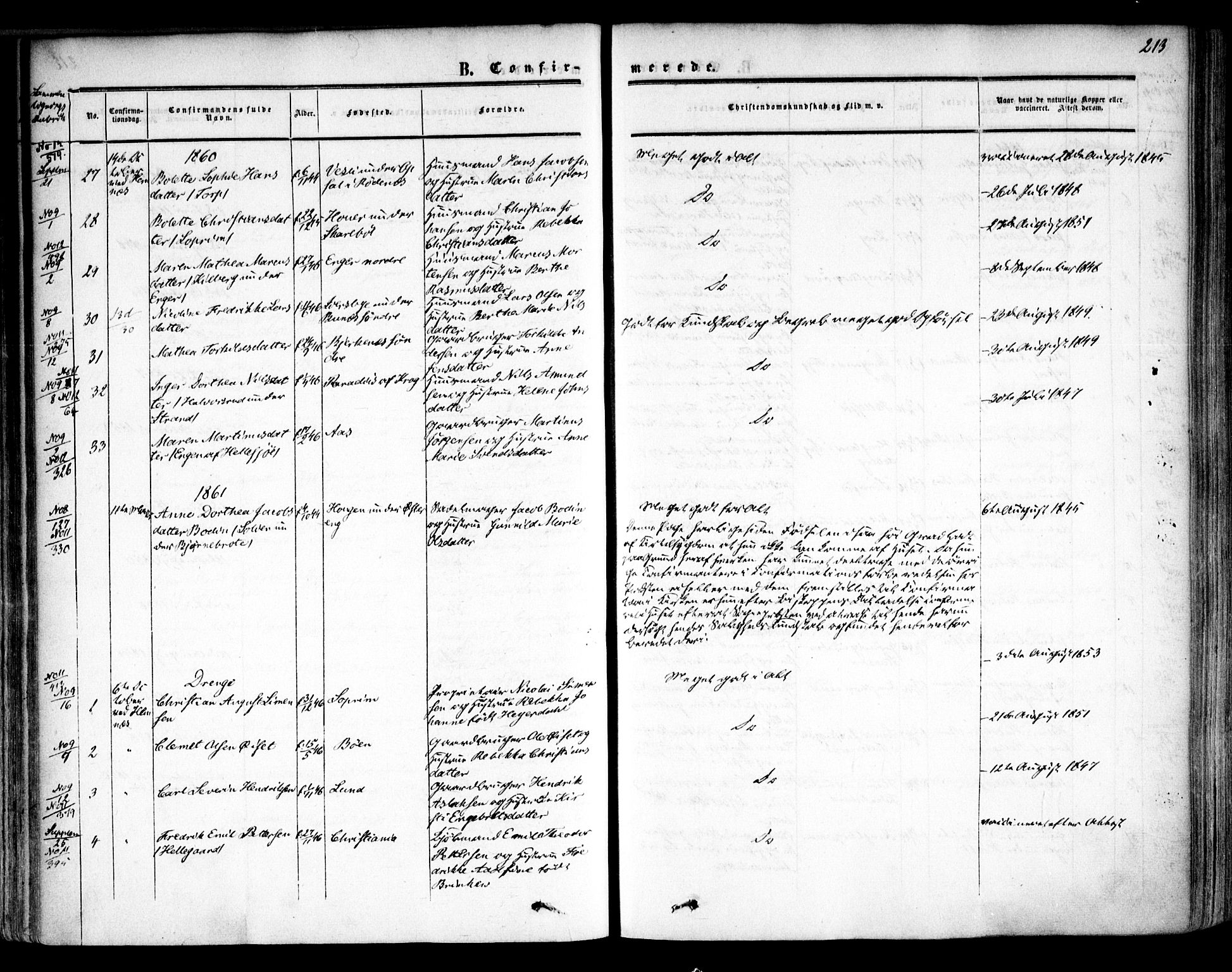 Høland prestekontor Kirkebøker, SAO/A-10346a/F/Fa/L0010: Parish register (official) no. I 10, 1854-1861, p. 213