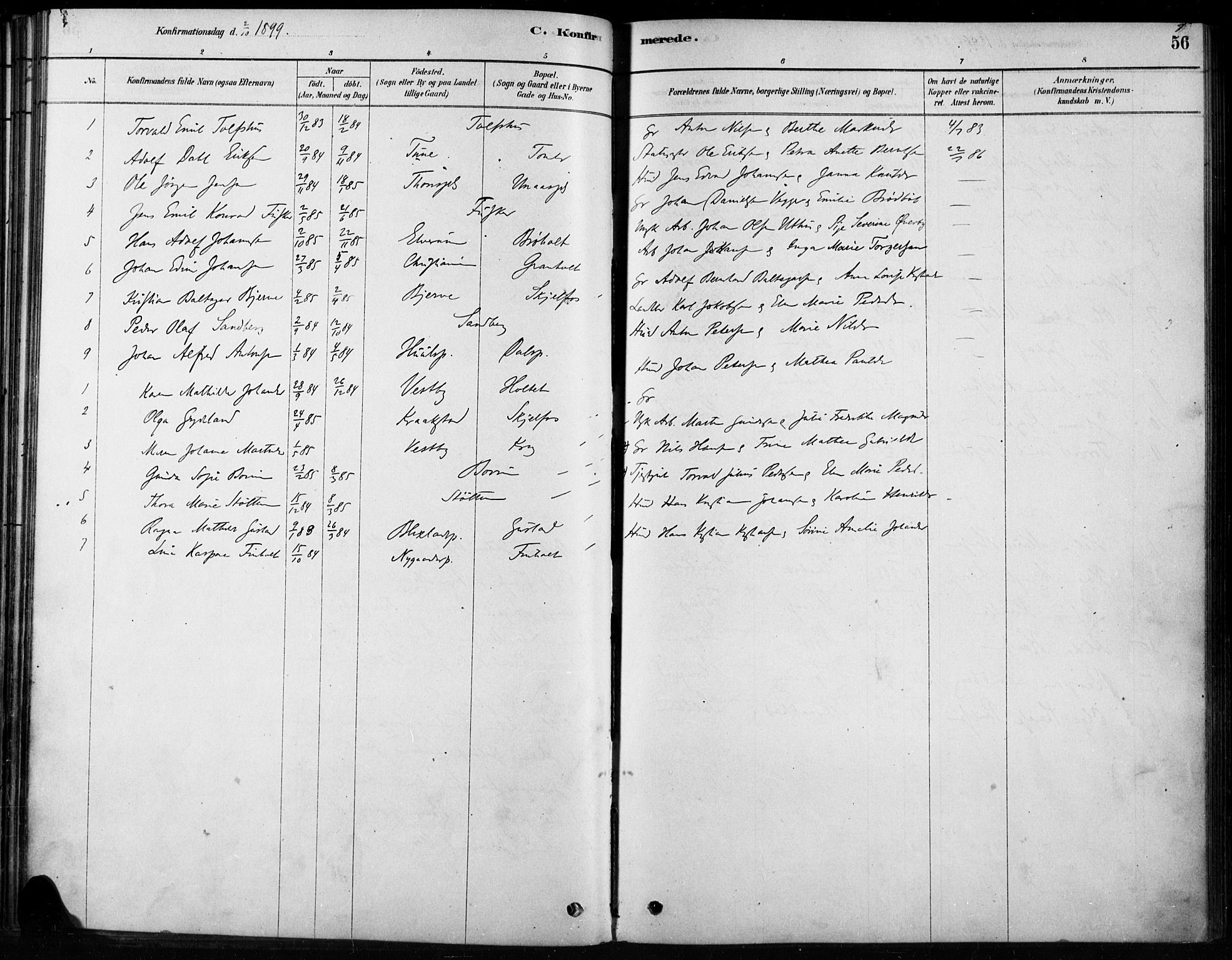 Hobøl prestekontor Kirkebøker, AV/SAO-A-2002/F/Fb/L0001: Parish register (official) no. II 1, 1878-1904, p. 56