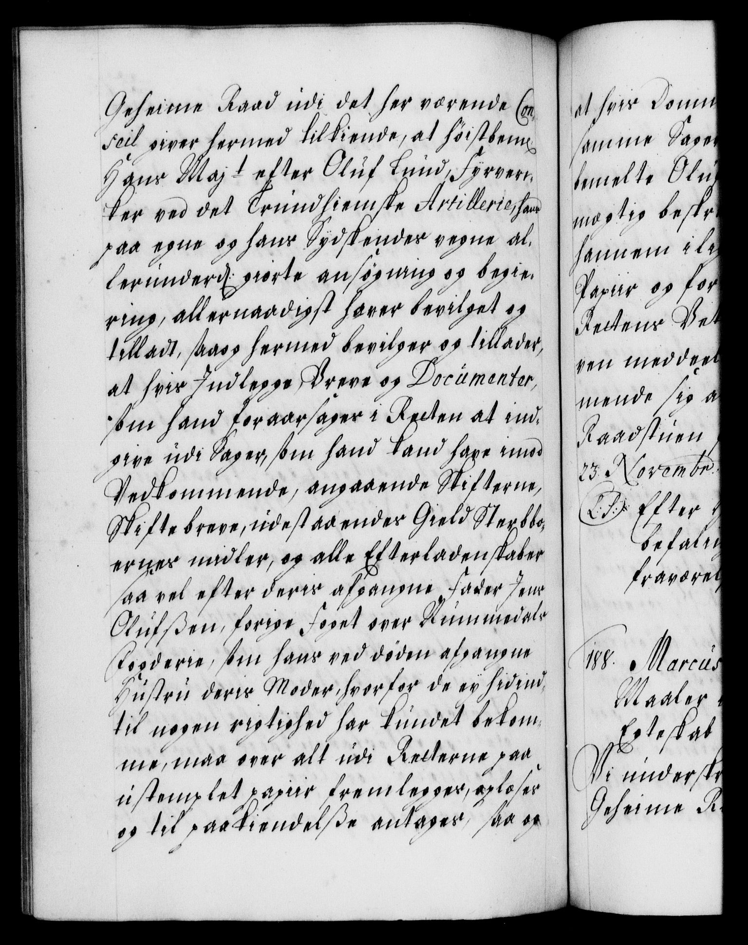 Danske Kanselli 1572-1799, AV/RA-EA-3023/F/Fc/Fca/Fcaa/L0021: Norske registre, 1712-1715, p. 574b