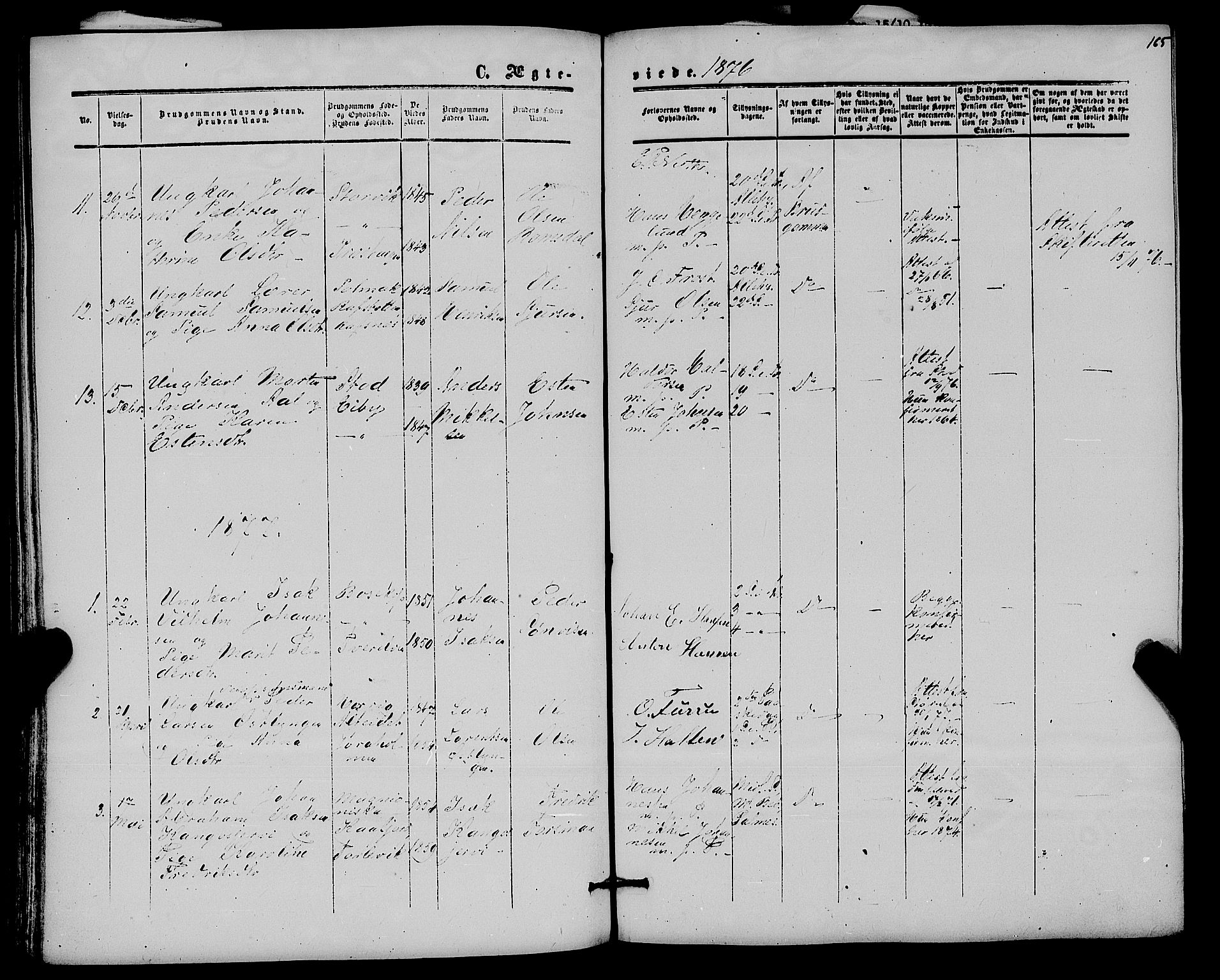 Alta sokneprestkontor, SATØ/S-1338/H/Ha/L0001.kirke: Parish register (official) no. 1, 1858-1878, p. 165