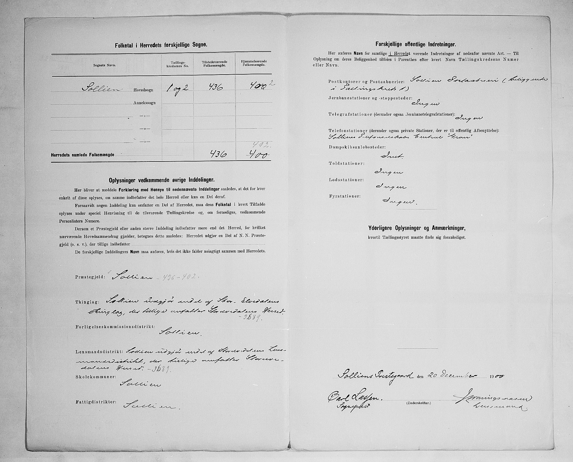 SAH, 1900 census for Sollia, 1900, p. 3