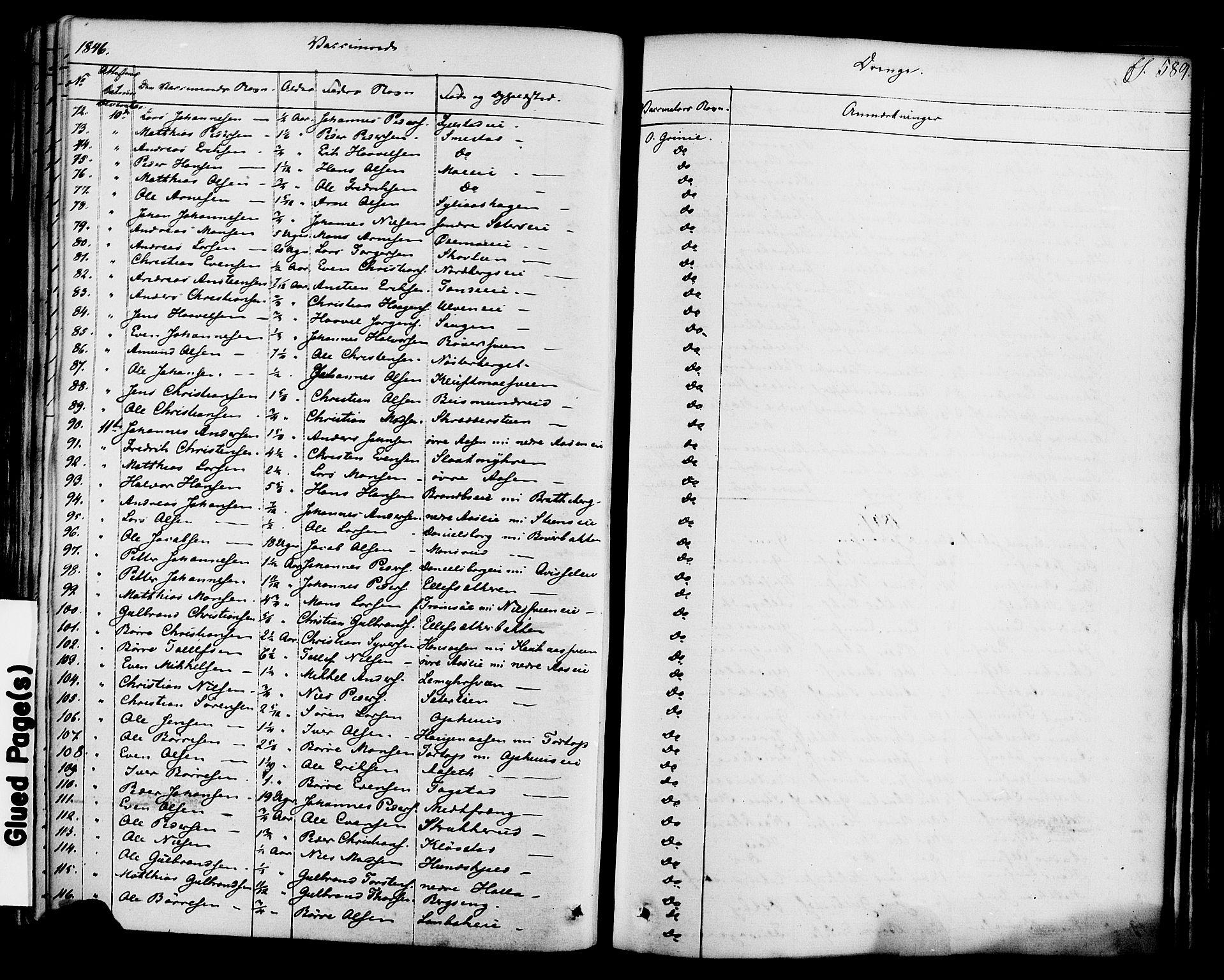 Ringsaker prestekontor, AV/SAH-PREST-014/K/Ka/L0008: Parish register (official) no. 8, 1837-1850, p. 589