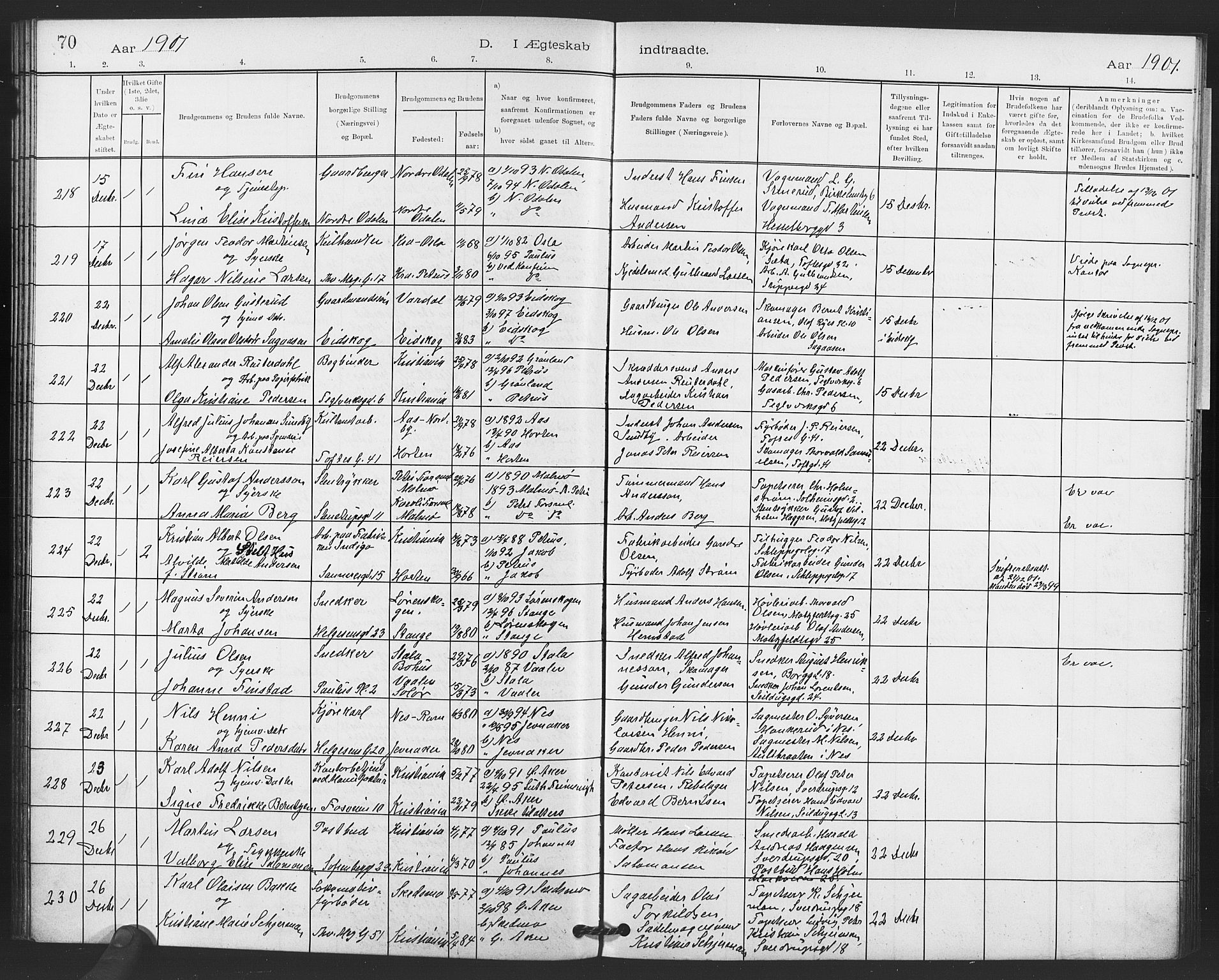 Paulus prestekontor Kirkebøker, AV/SAO-A-10871/F/Fa/L0010: Parish register (official) no. 10, 1898-1906, p. 70
