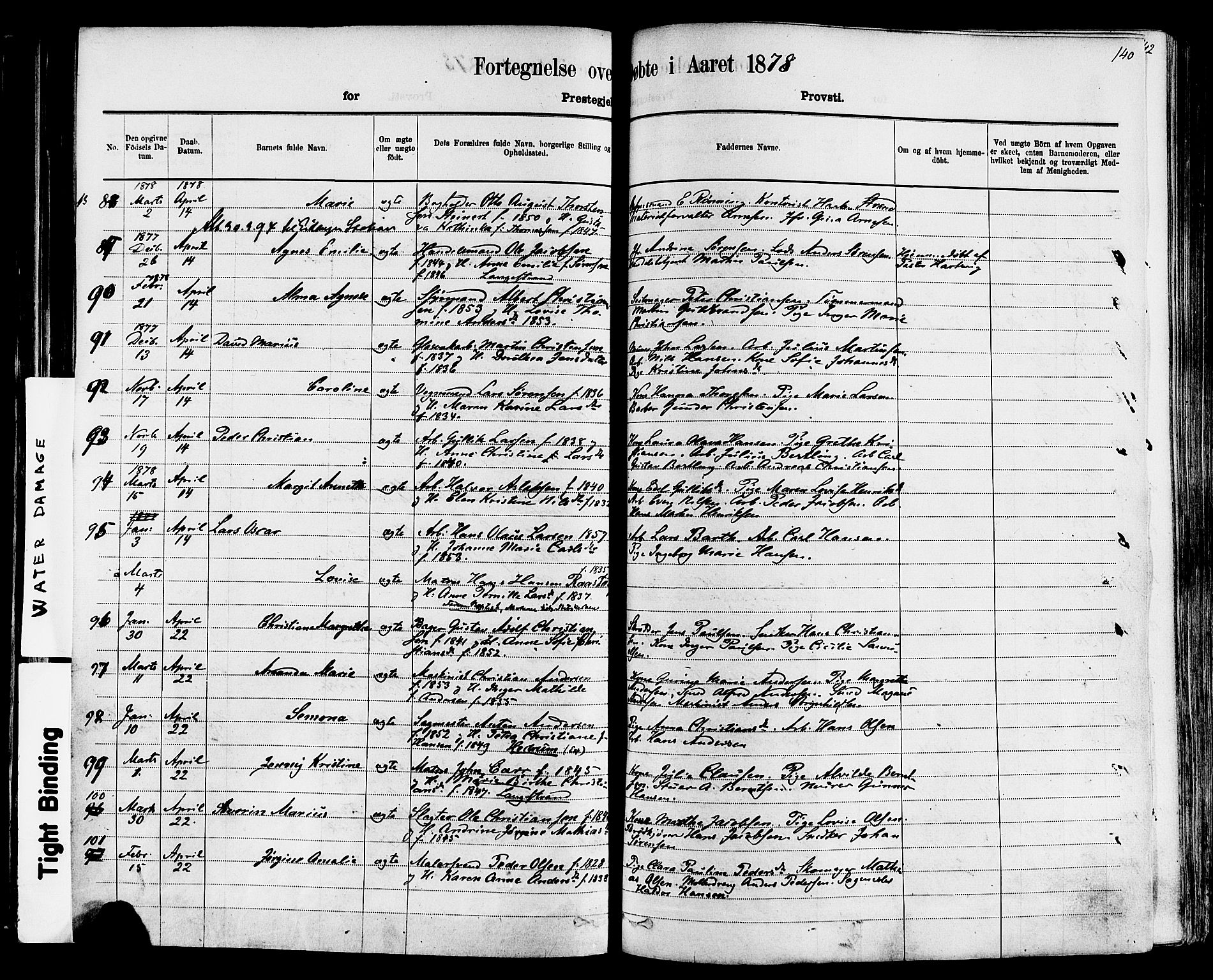 Larvik kirkebøker, AV/SAKO-A-352/F/Fa/L0006: Parish register (official) no. I 6, 1871-1883, p. 140