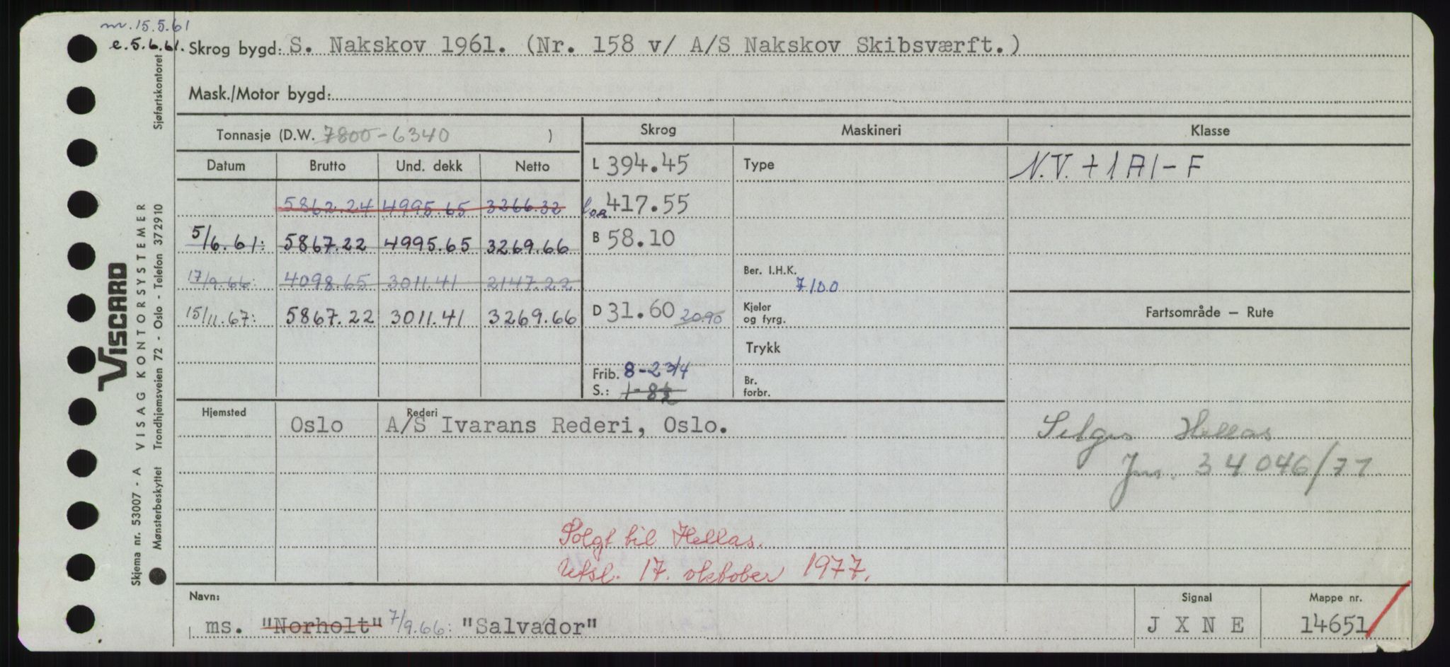 Sjøfartsdirektoratet med forløpere, Skipsmålingen, RA/S-1627/H/Hd/L0031: Fartøy, Rju-Sam, p. 639