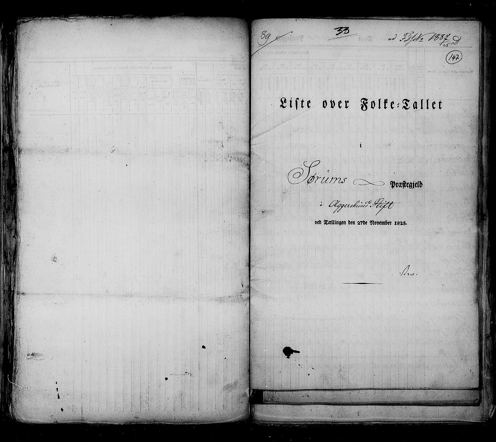 RA, Census 1825, vol. 4: Akershus amt, 1825, p. 147