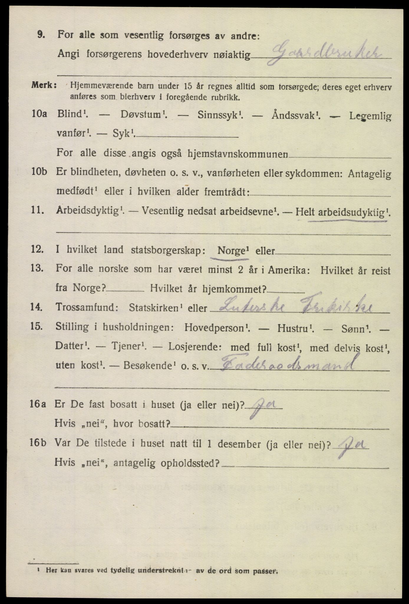 SAK, 1920 census for Søndeled, 1920, p. 4322