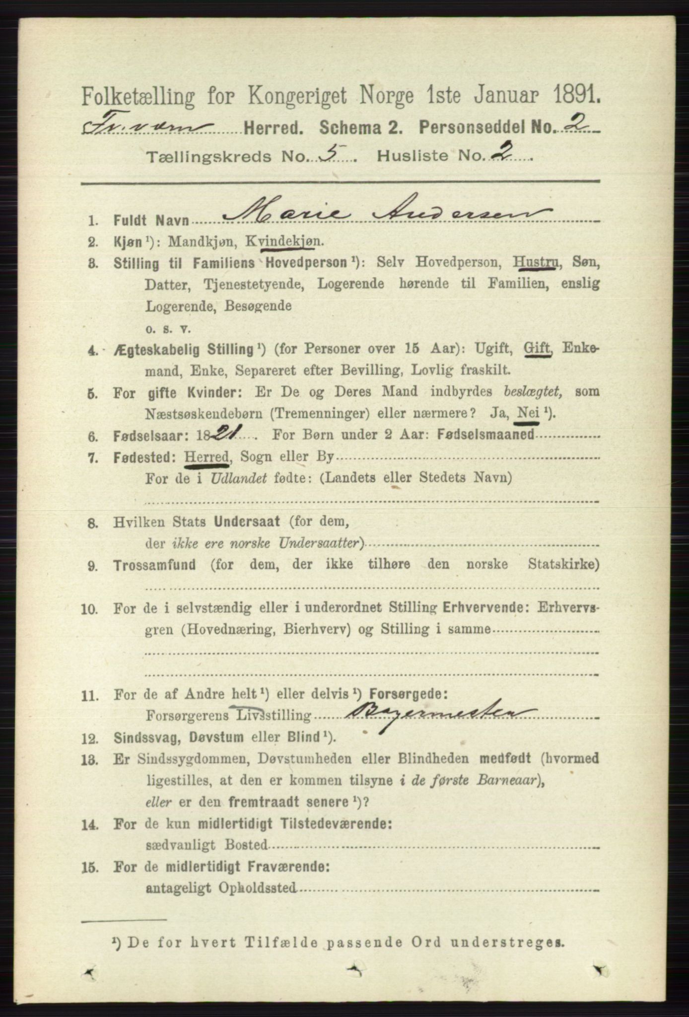 RA, 1891 census for 0798 Fredriksvern, 1891, p. 1043