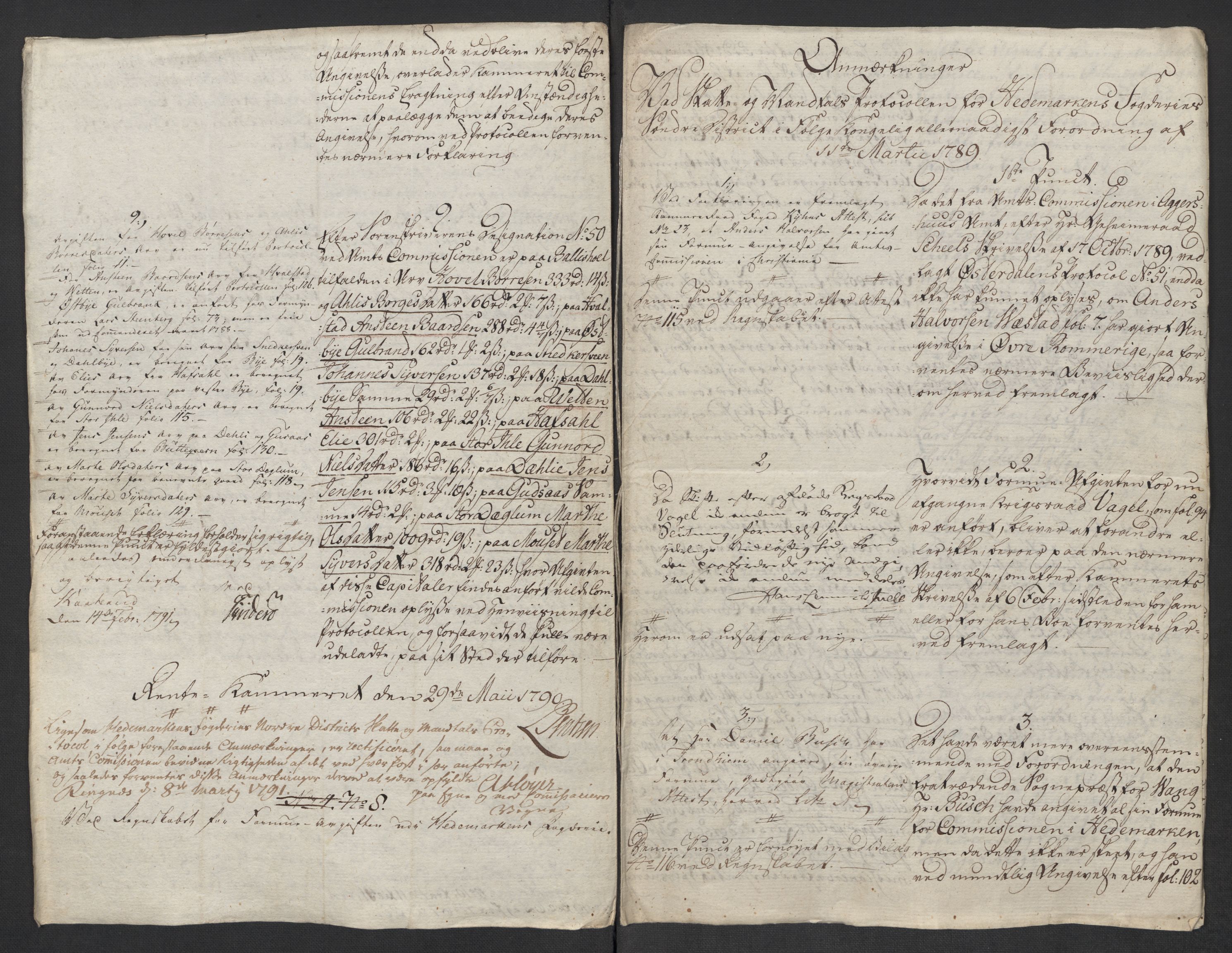 Rentekammeret inntil 1814, Reviderte regnskaper, Mindre regnskaper, AV/RA-EA-4068/Rf/Rfe/L0011: Gudbrandsdalen fogderi. Hedmark fogderi, 1789, p. 348