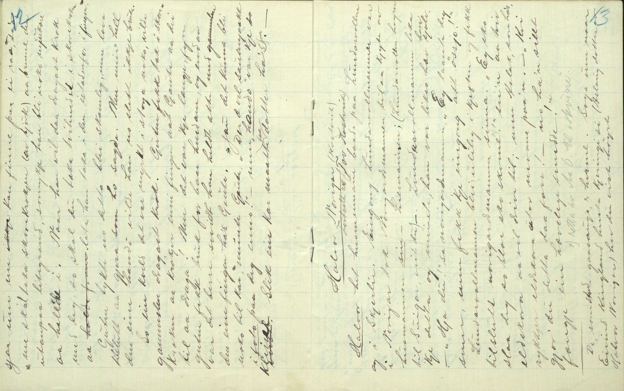Rikard Berge, TEMU/TGM-A-1003/F/L0005/0002: 160-200 / 161 Oppskrifter av Rikard Berge, Aanund Olsnes m.fl. , 1905-1929, p. 12-13