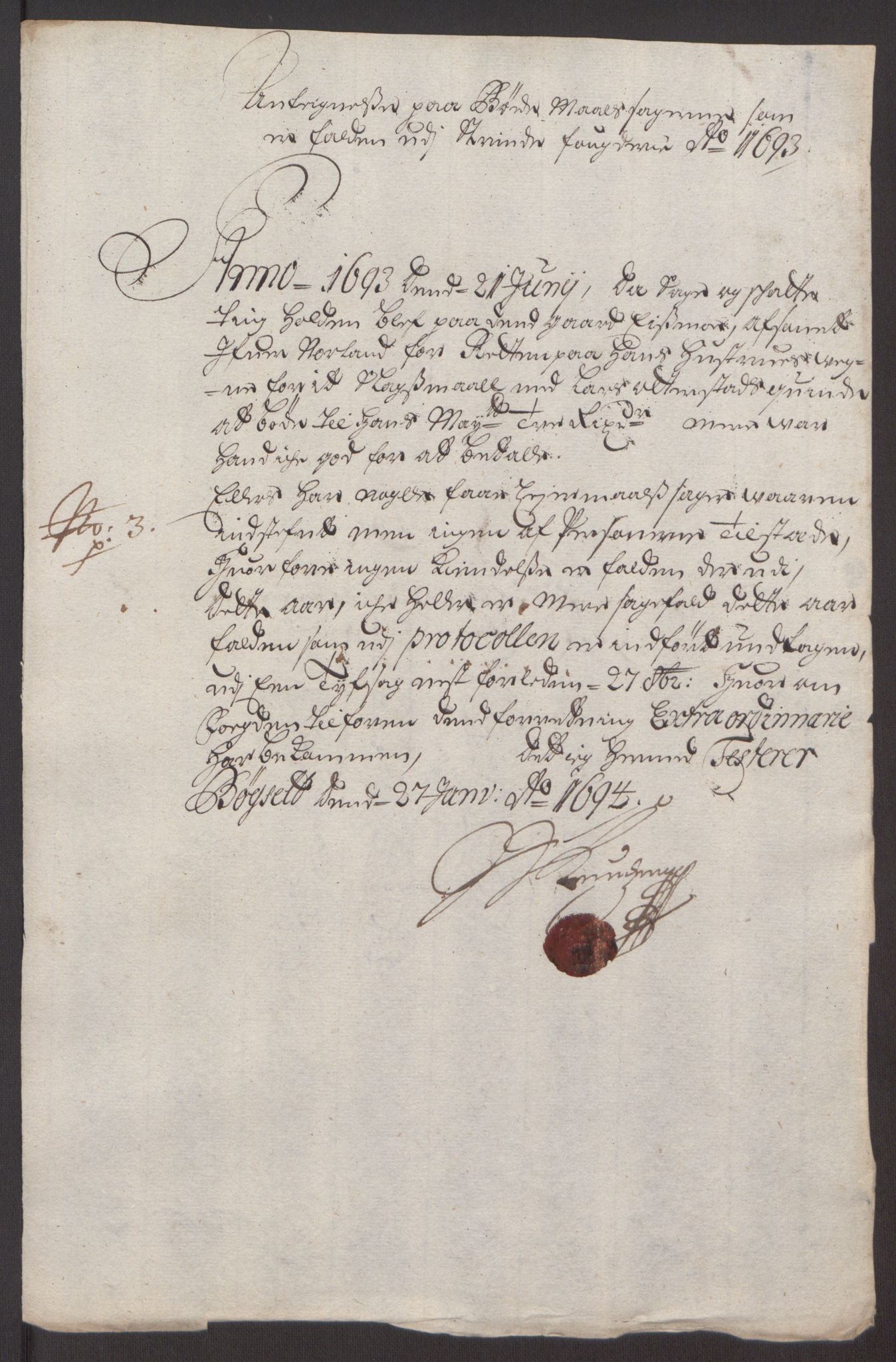 Rentekammeret inntil 1814, Reviderte regnskaper, Fogderegnskap, AV/RA-EA-4092/R61/L4104: Fogderegnskap Strinda og Selbu, 1693-1694, p. 143