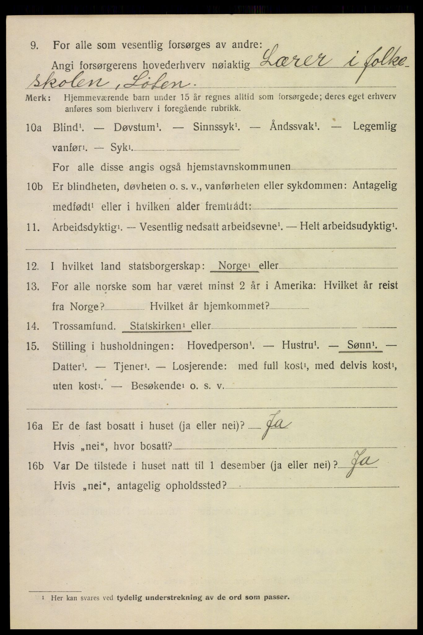 SAH, 1920 census for Løten, 1920, p. 14238