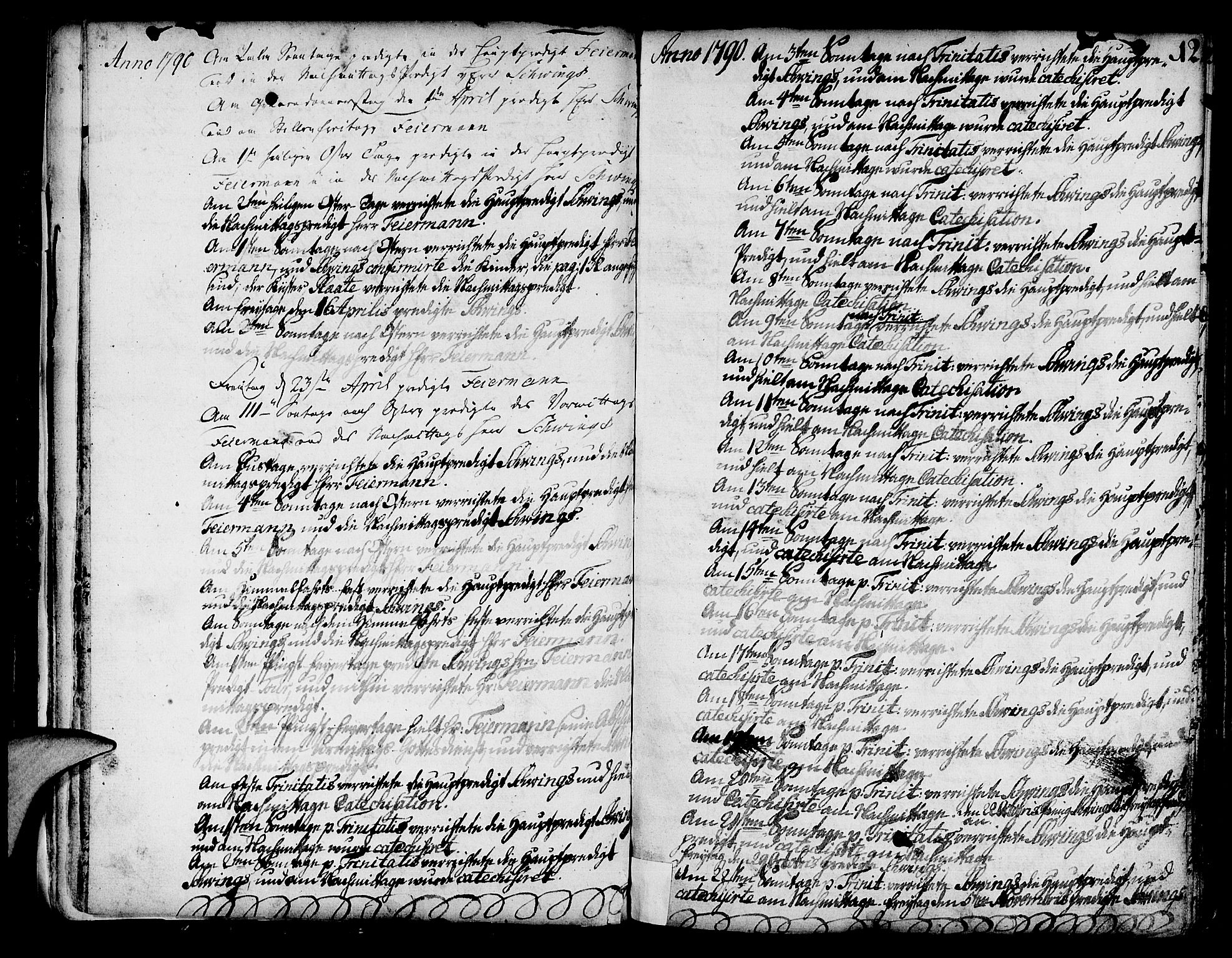 Mariakirken Sokneprestembete, AV/SAB-A-76901/H/Haa/L0003: Parish register (official) no. A 3, 1786-1815, p. 12