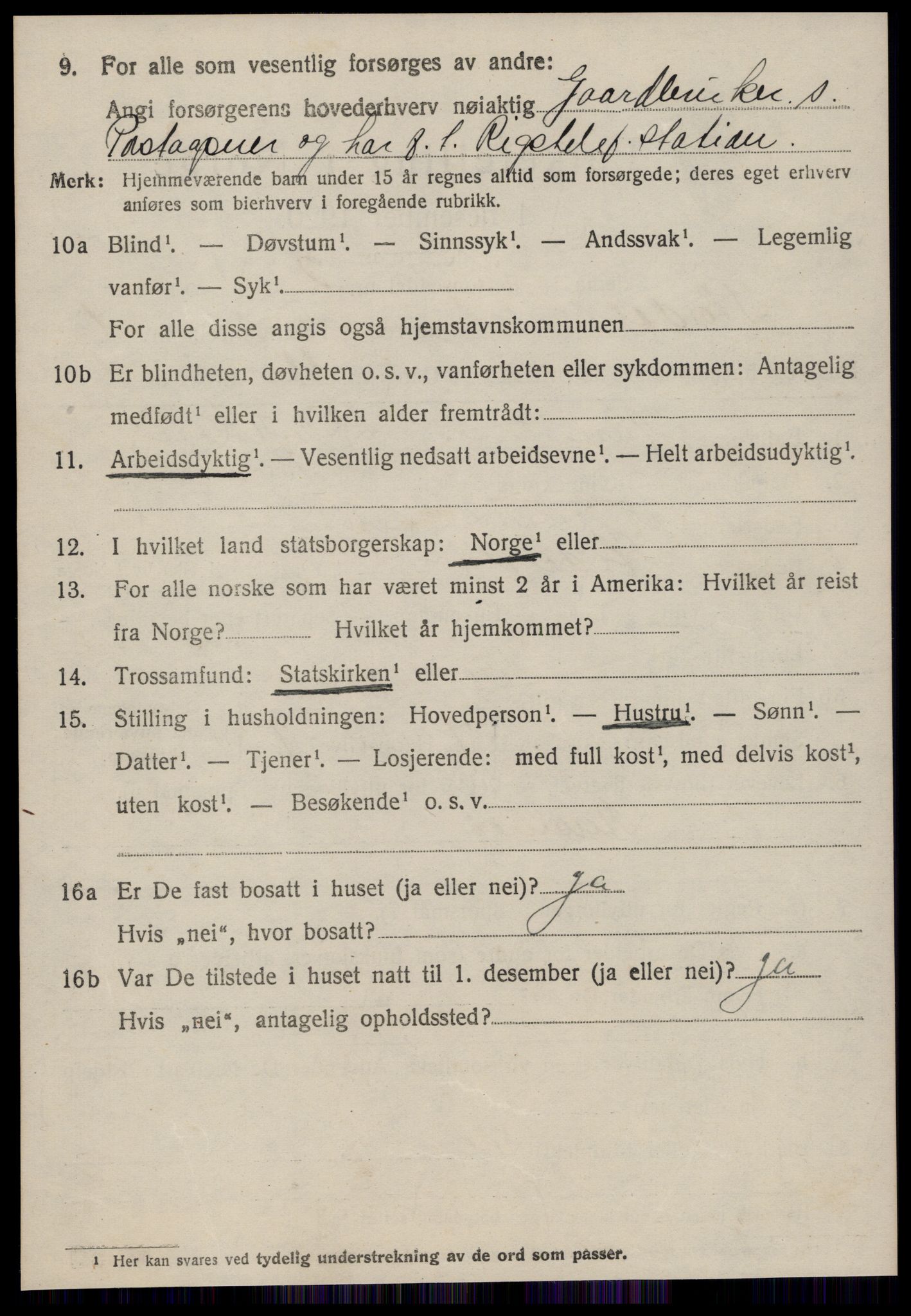 SAT, 1920 census for Stordal, 1920, p. 365