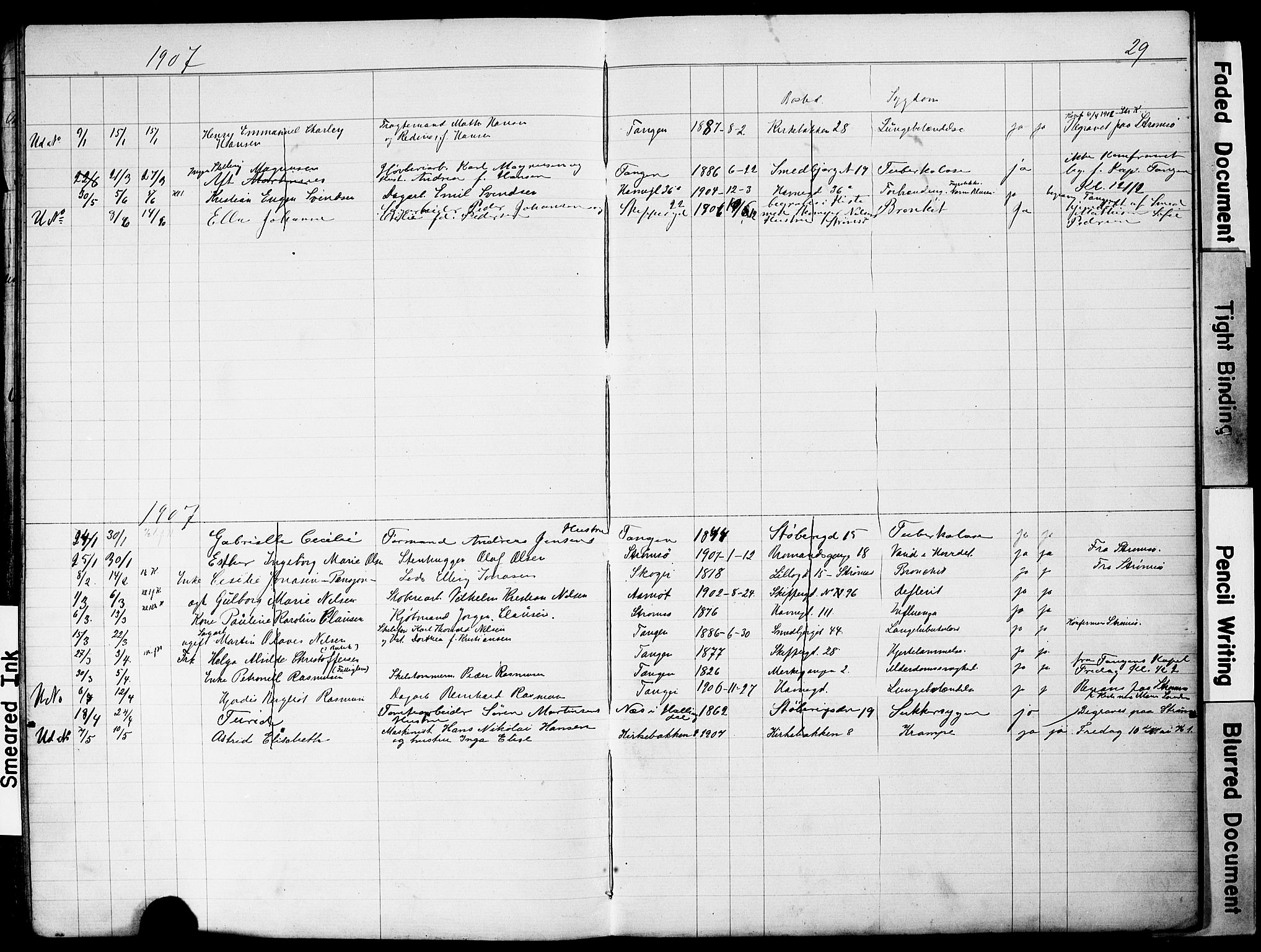 Strømsø kirkebøker, AV/SAKO-A-246/Y/Yb/L0001: Parish register draft no. II 1, 1896-1904, p. 29