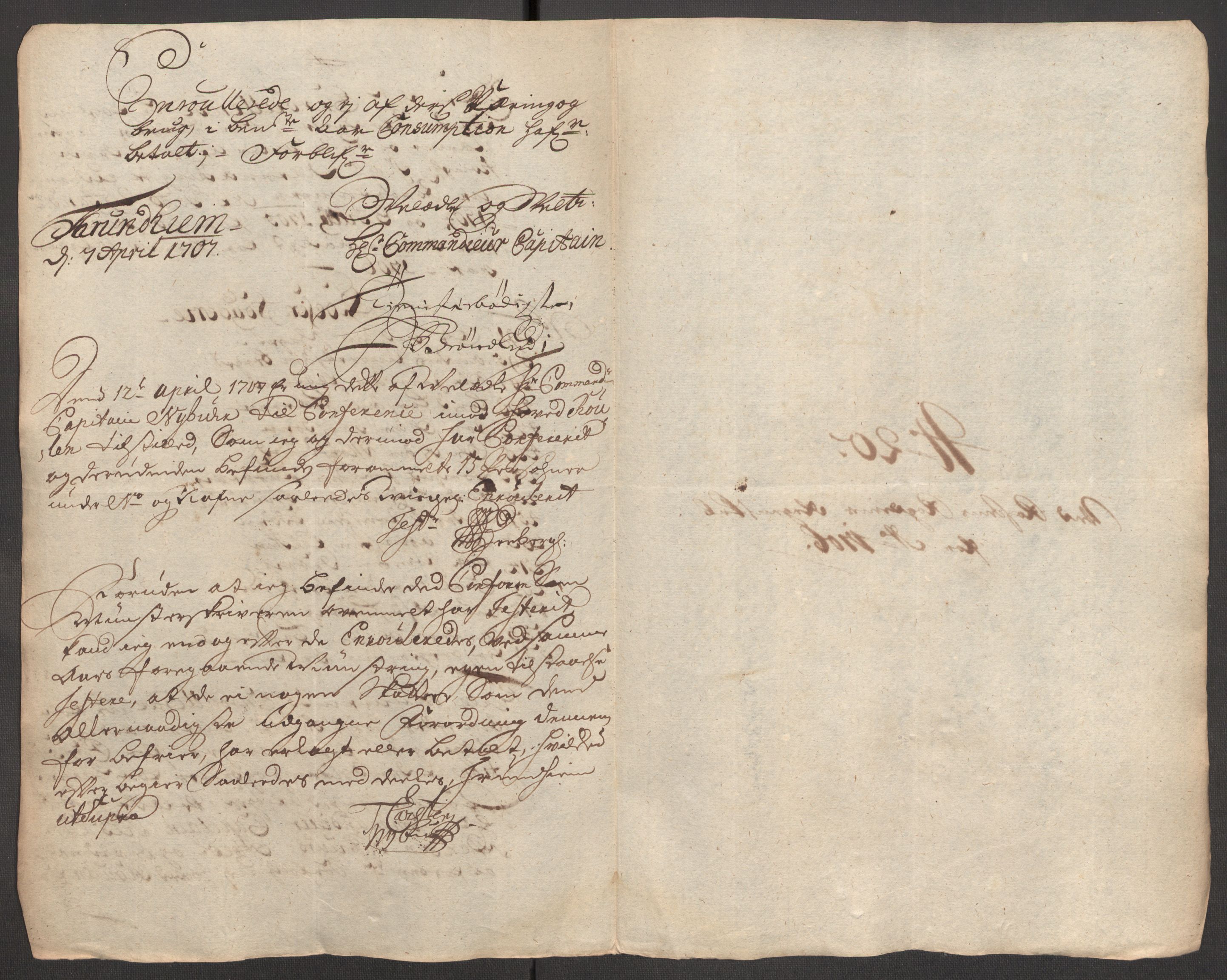 Rentekammeret inntil 1814, Reviderte regnskaper, Fogderegnskap, RA/EA-4092/R57/L3857: Fogderegnskap Fosen, 1706-1707, p. 158