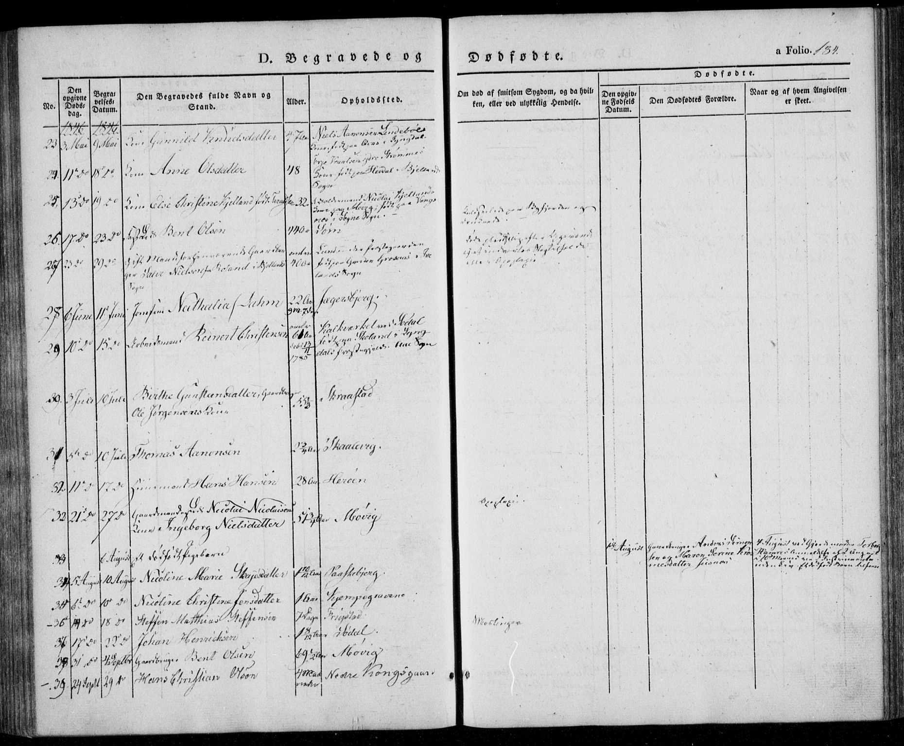 Oddernes sokneprestkontor, SAK/1111-0033/F/Fa/Faa/L0006: Parish register (official) no. A 6, 1838-1851, p. 184