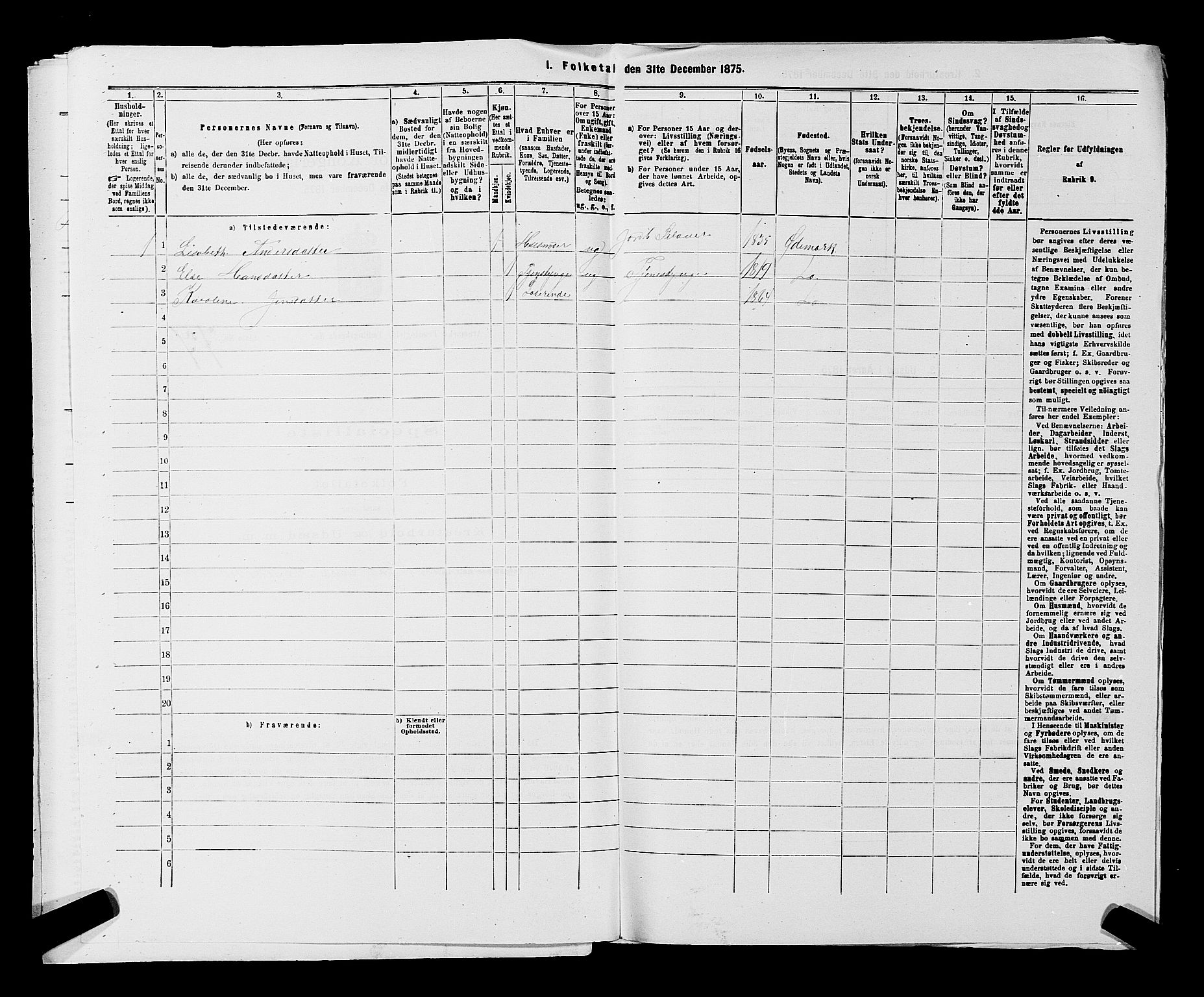 RA, 1875 census for 0118P Aremark, 1875, p. 1142