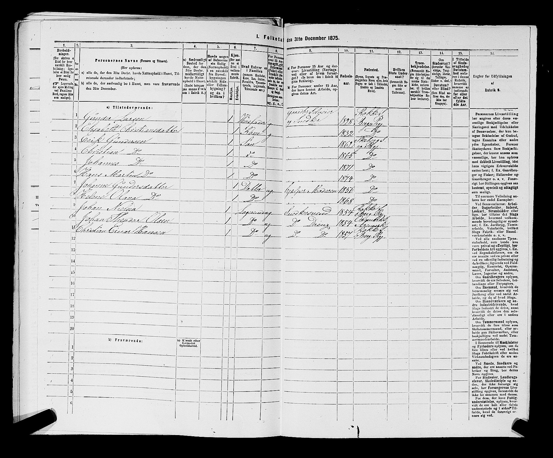 RA, 1875 census for 0115P Skjeberg, 1875, p. 1003