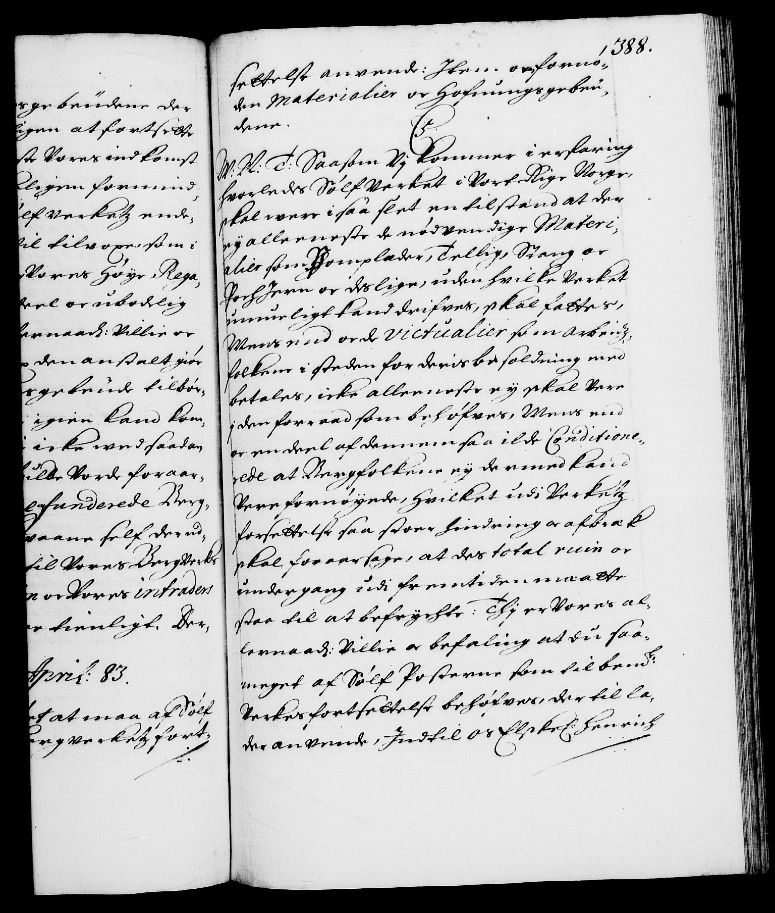 Danske Kanselli 1572-1799, RA/EA-3023/F/Fc/Fca/Fcab/L0012: Norske tegnelser (mikrofilm), 1670-1683, p. 388a