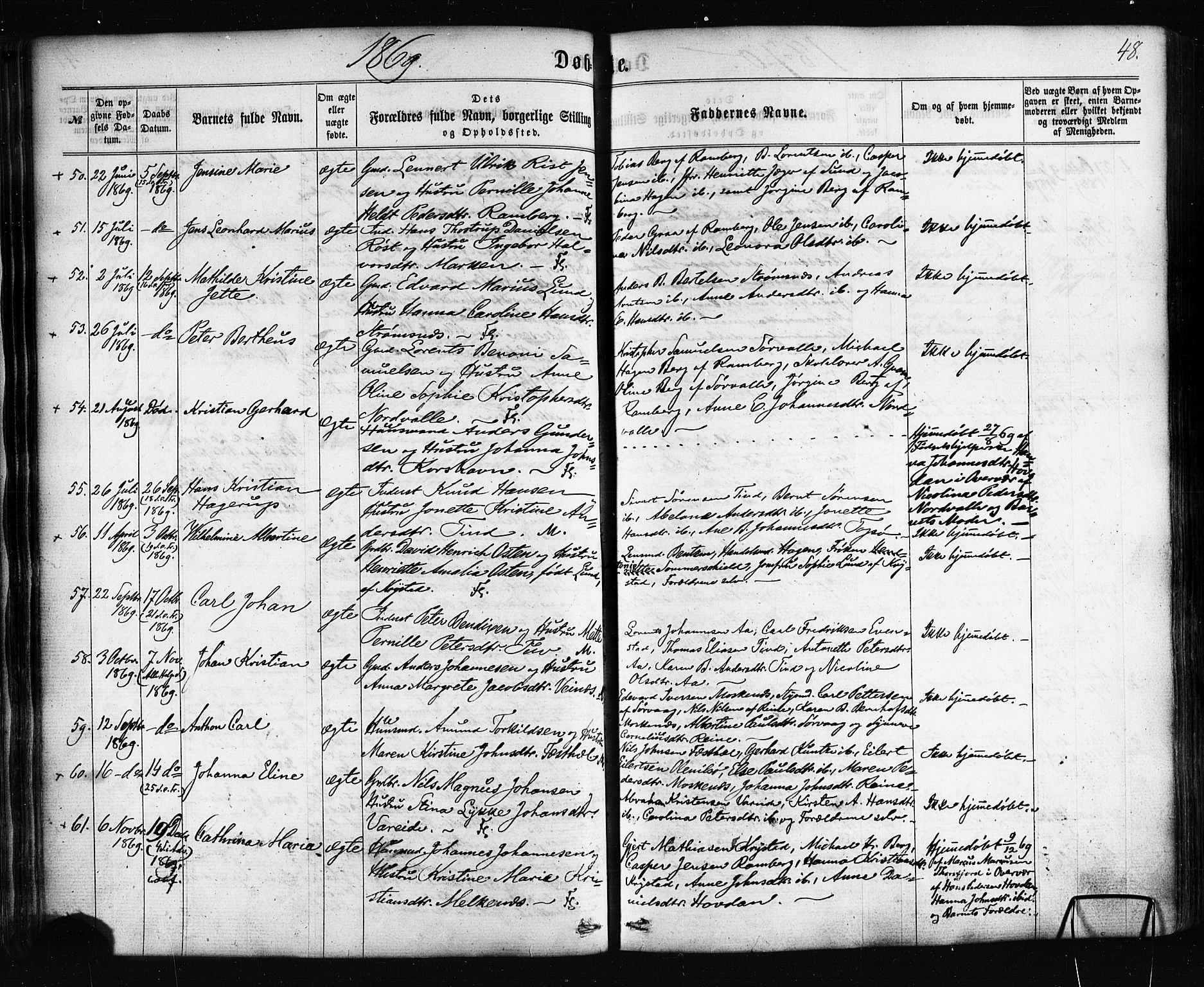 Ministerialprotokoller, klokkerbøker og fødselsregistre - Nordland, SAT/A-1459/885/L1203: Parish register (official) no. 885A04, 1859-1877, p. 48