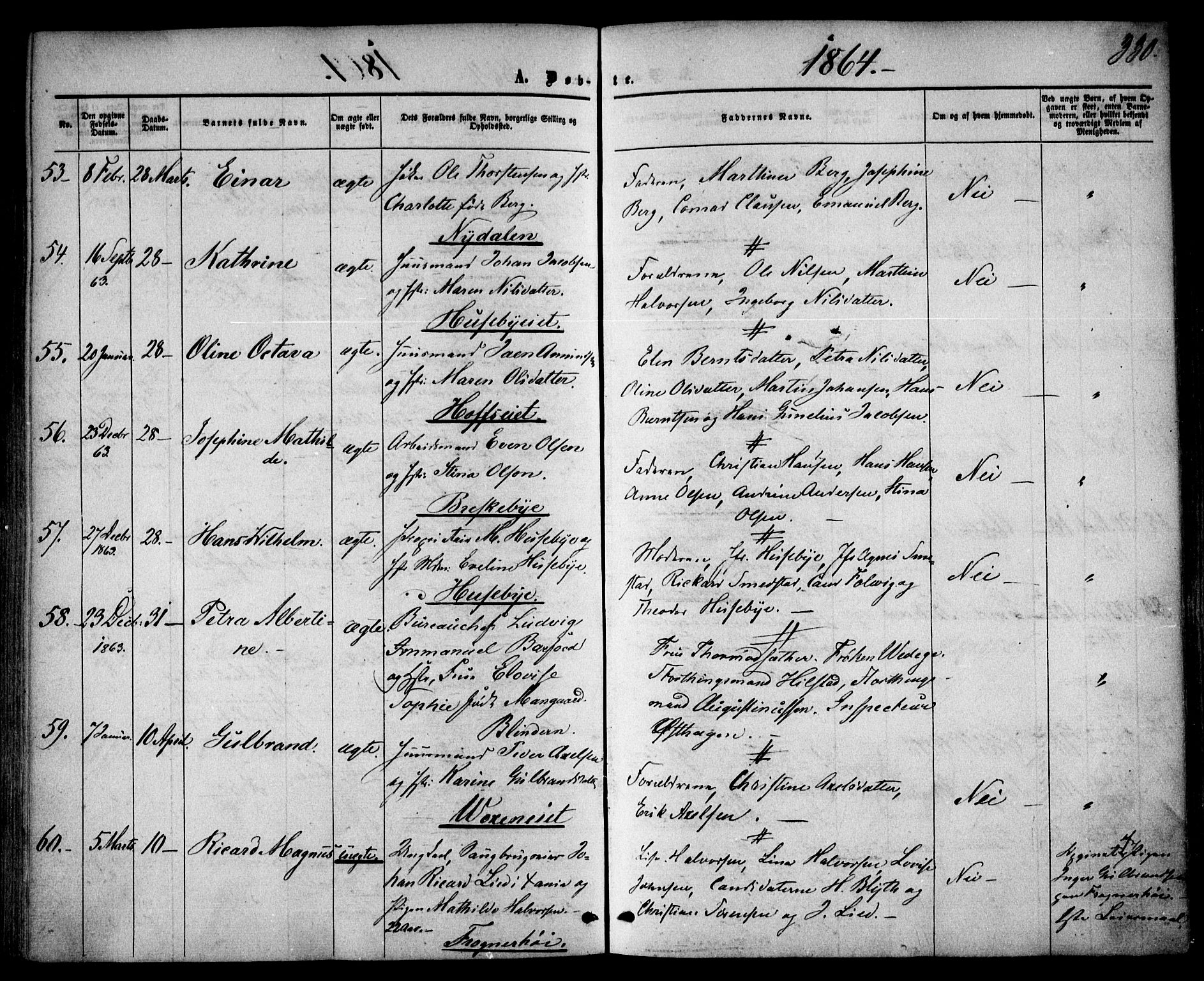 Vestre Aker prestekontor Kirkebøker, SAO/A-10025/F/Fa/L0003: Parish register (official) no. 3, 1857-1868, p. 330