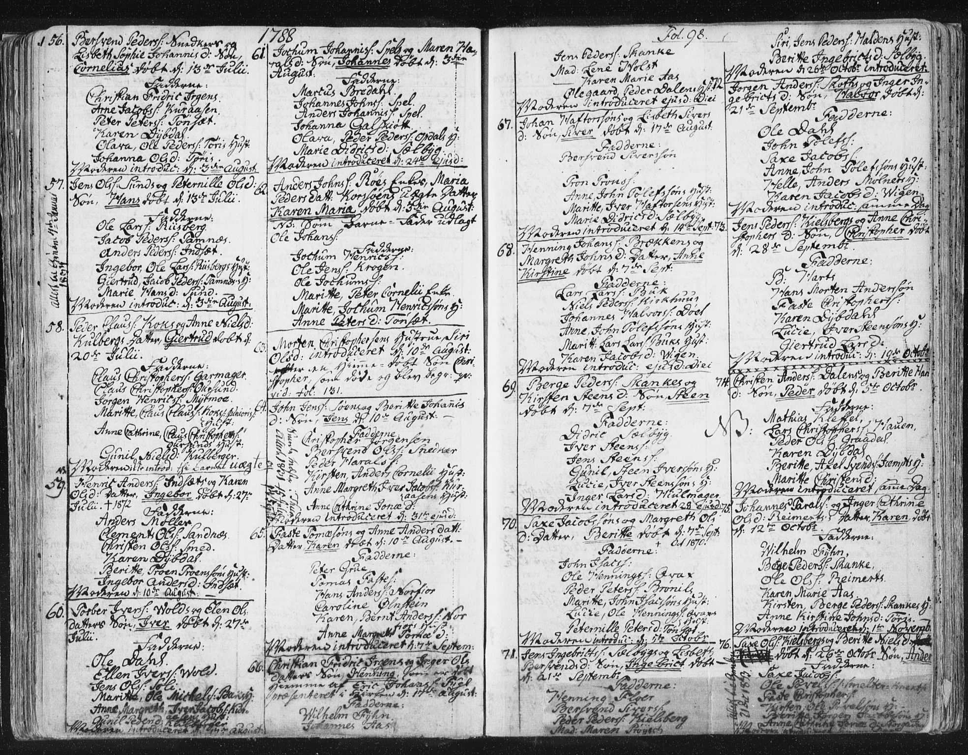 Ministerialprotokoller, klokkerbøker og fødselsregistre - Sør-Trøndelag, SAT/A-1456/681/L0926: Parish register (official) no. 681A04, 1767-1797, p. 98