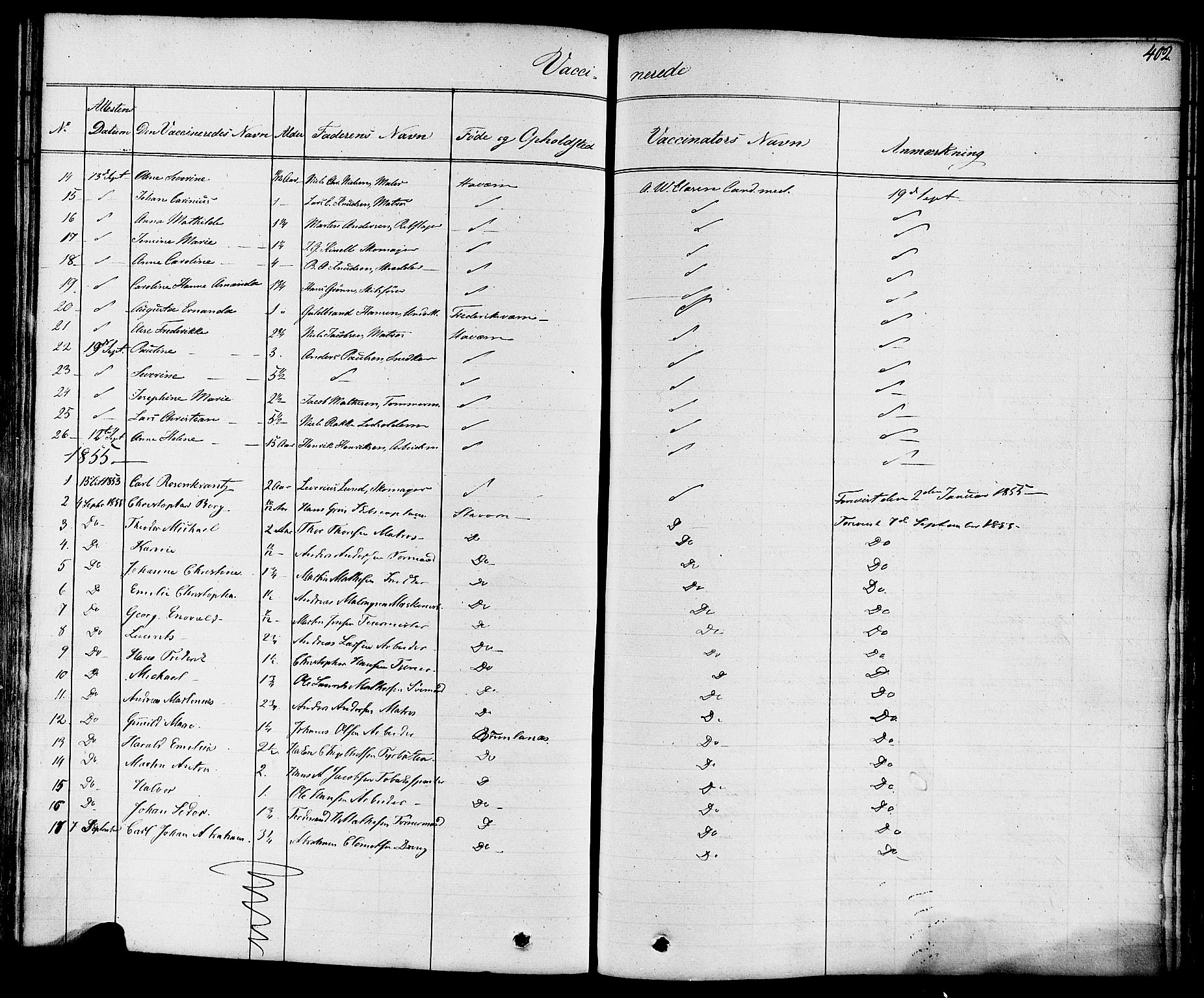 Stavern kirkebøker, AV/SAKO-A-318/F/Fa/L0007: Parish register (official) no. 7, 1840-1877, p. 402