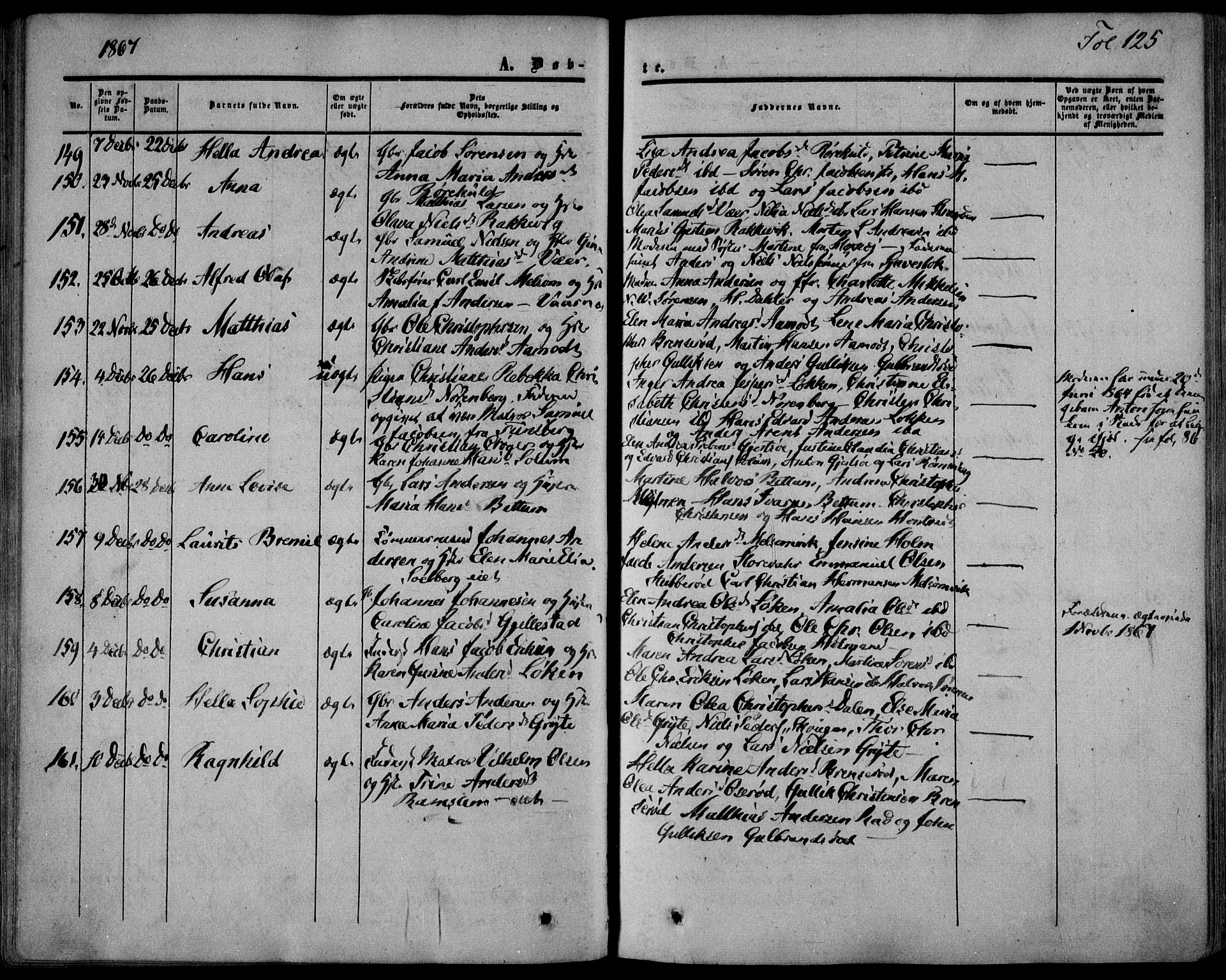 Stokke kirkebøker, SAKO/A-320/F/Fa/L0008: Parish register (official) no. I 8, 1858-1871, p. 125