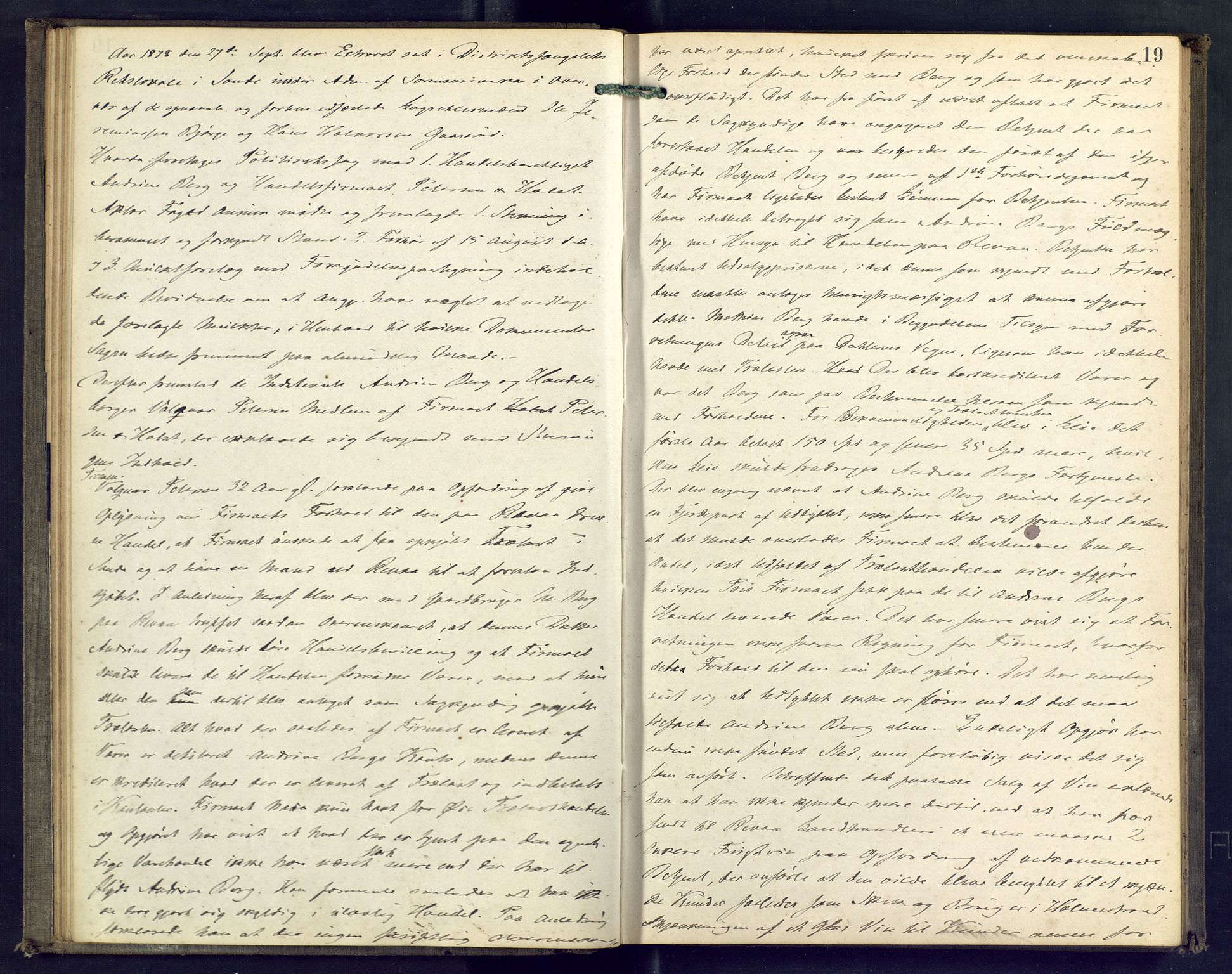 Nordre Jarlsberg sorenskriveri, AV/SAKO-A-80/F/Fb/Fba/L0023: Ekstrarettsprotokoll, 1878-1880, p. 19