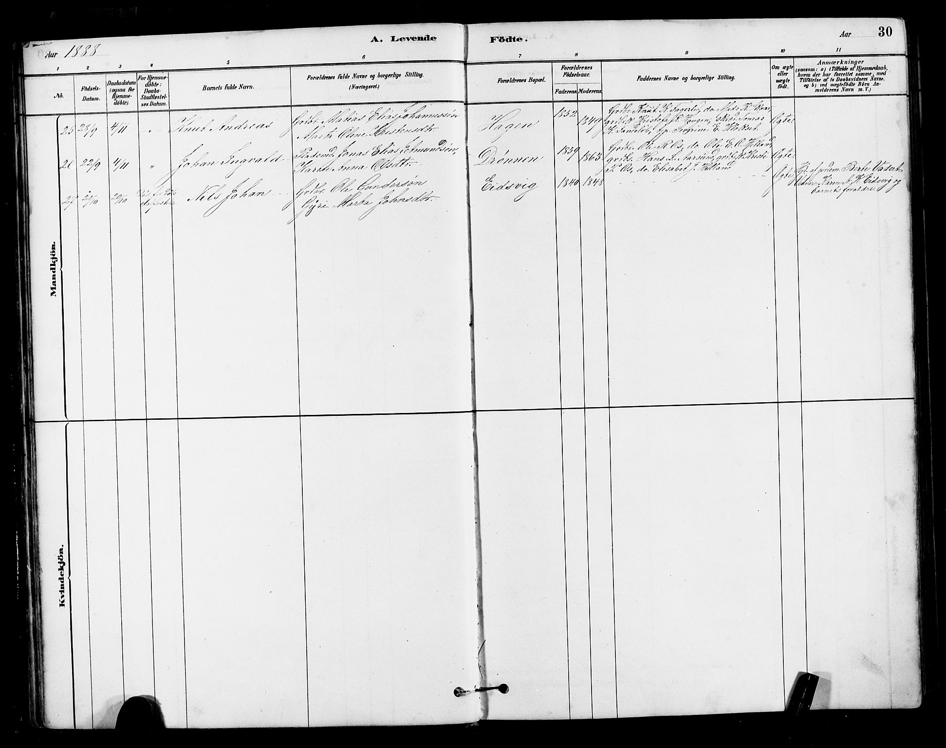 Ministerialprotokoller, klokkerbøker og fødselsregistre - Møre og Romsdal, AV/SAT-A-1454/525/L0376: Parish register (copy) no. 525C02, 1880-1902, p. 30