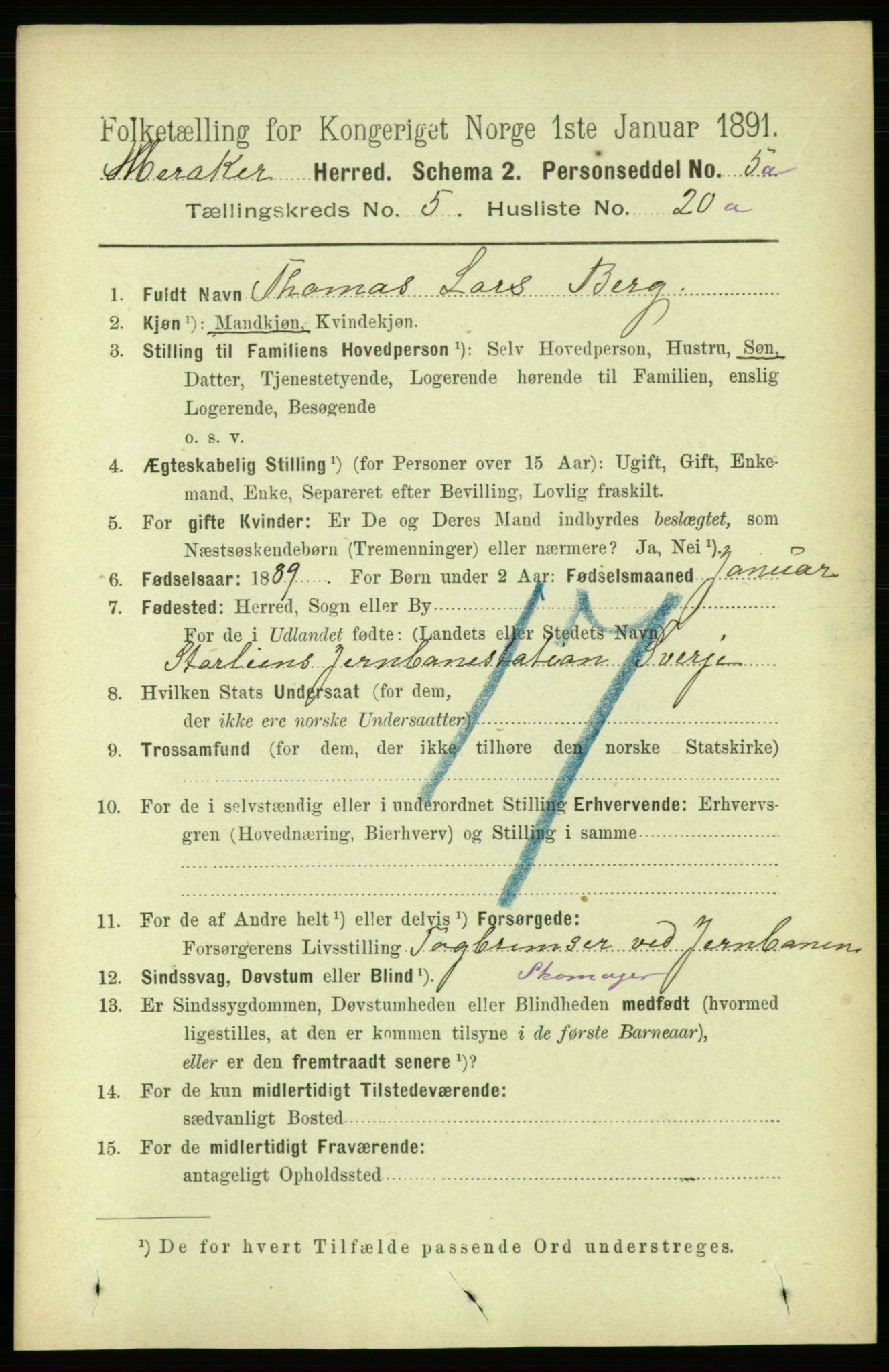 RA, 1891 census for 1711 Meråker, 1891, p. 2004